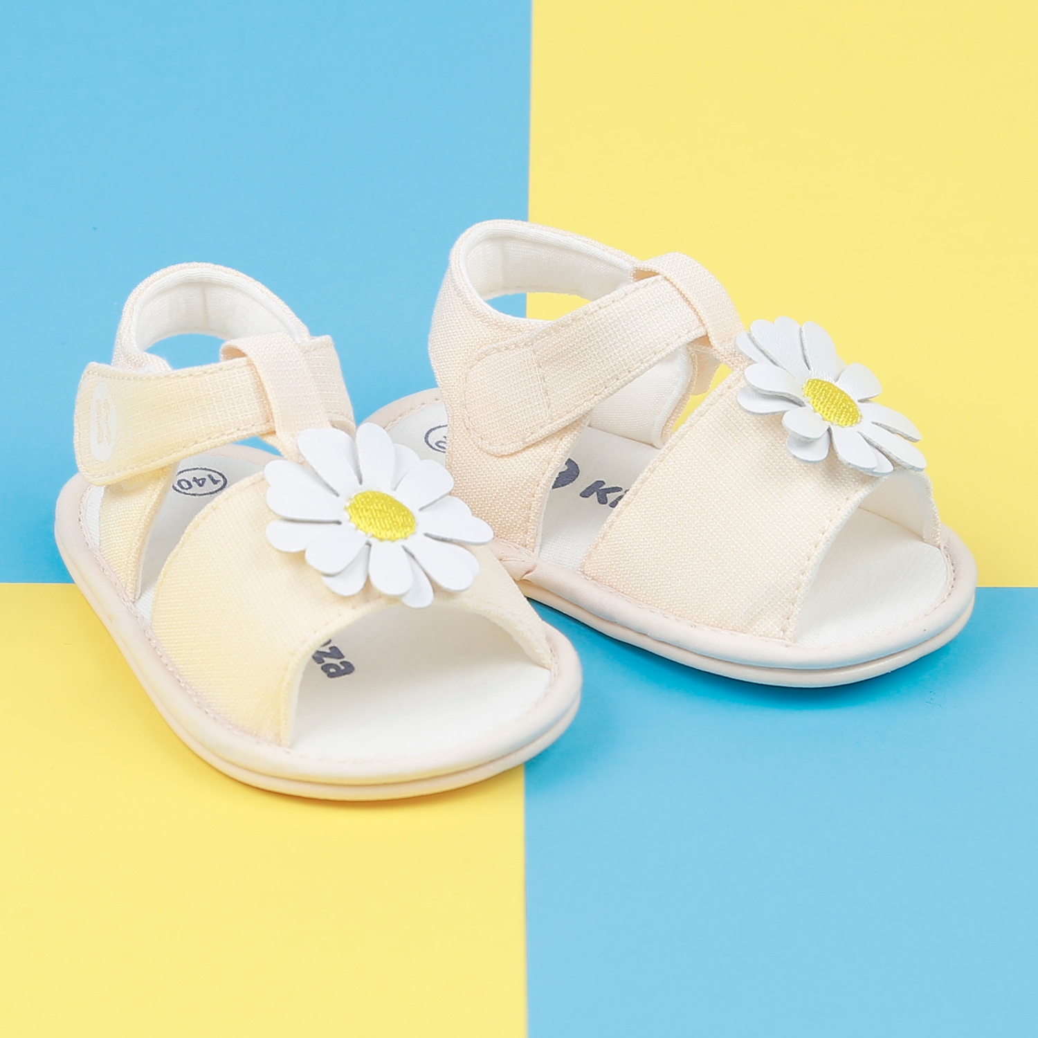 Dép sandal tập đi KidsPlaza hình hoa 22K-S7 (Be)  hình 1