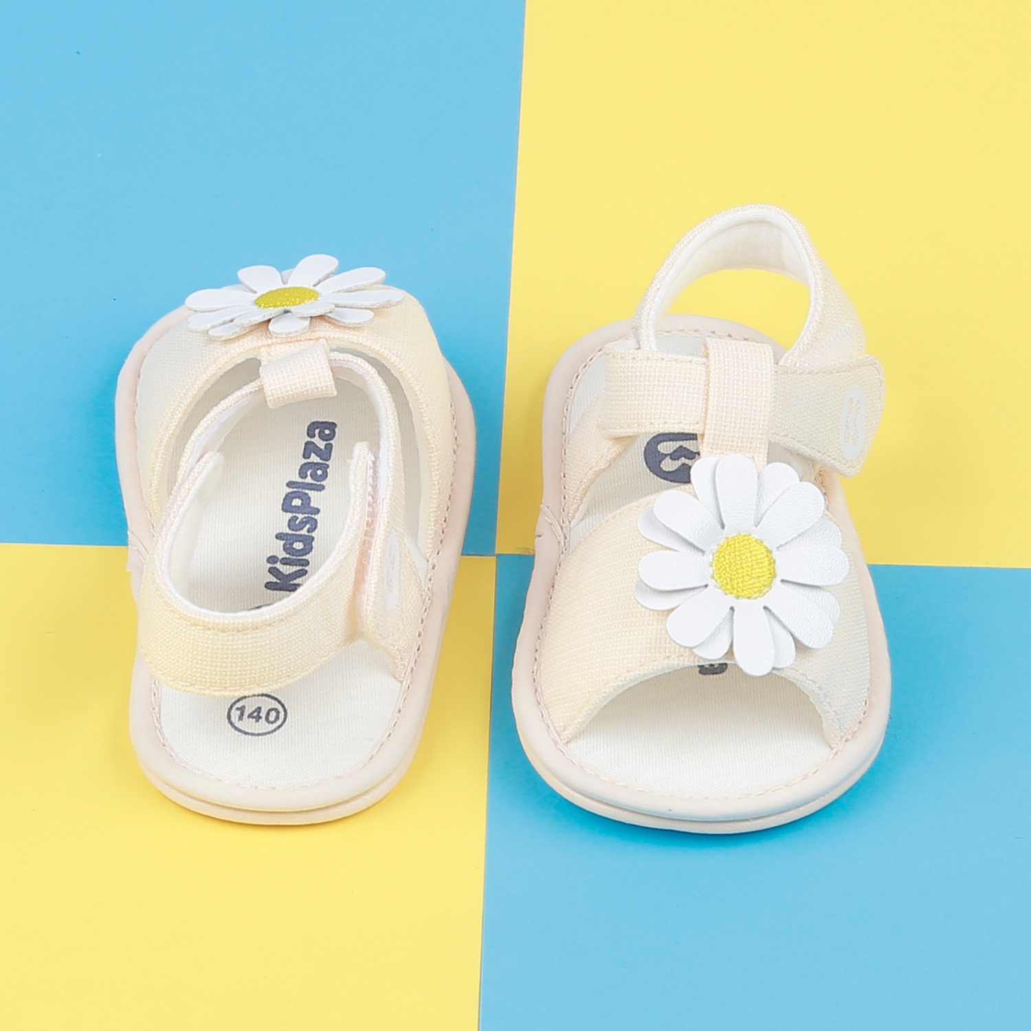 Dép sandal tập đi KidsPlaza hình hoa 22K-S7 (Be)  hình 2