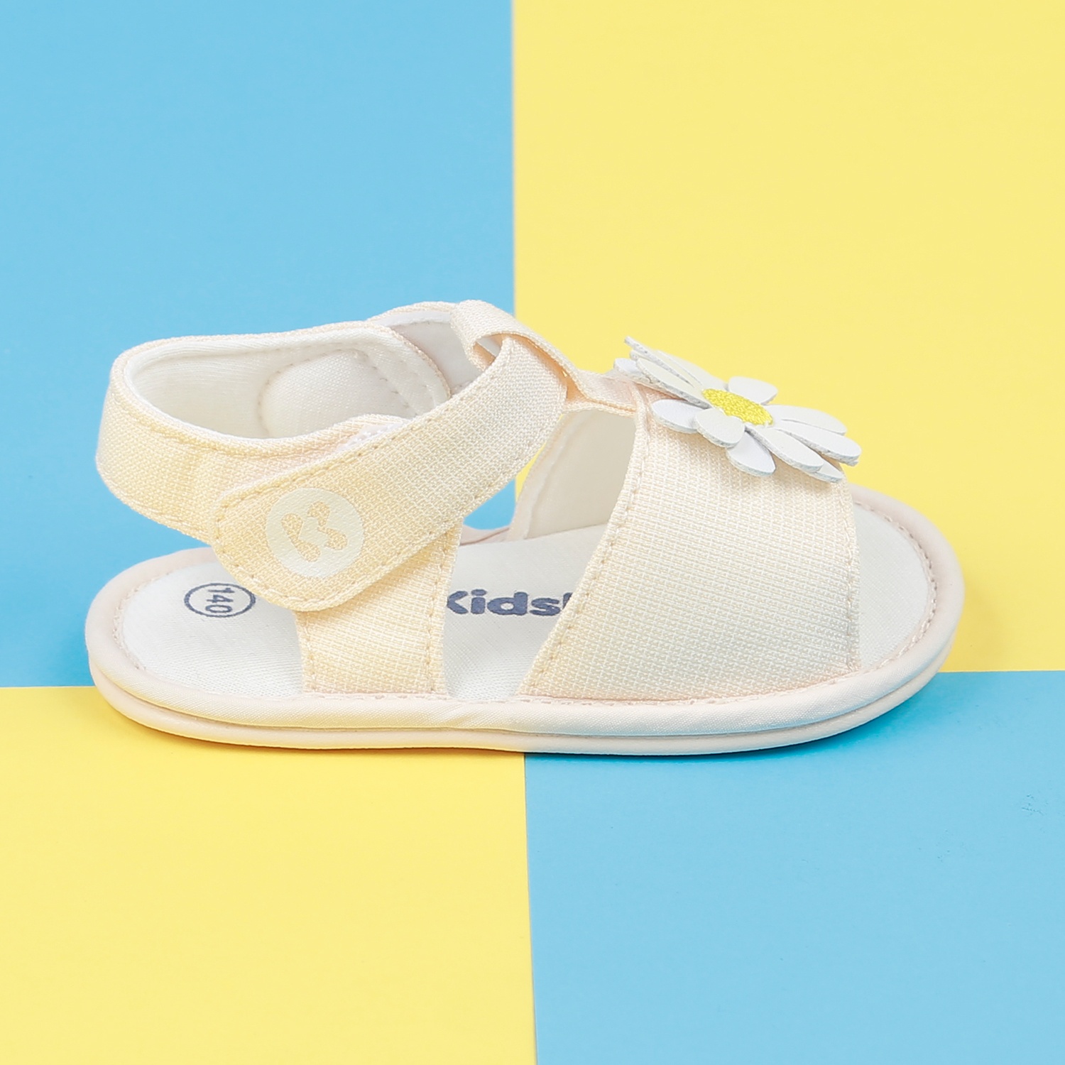 Dép sandal tập đi KidsPlaza hình hoa 22K-S7 (Be)  hình 4