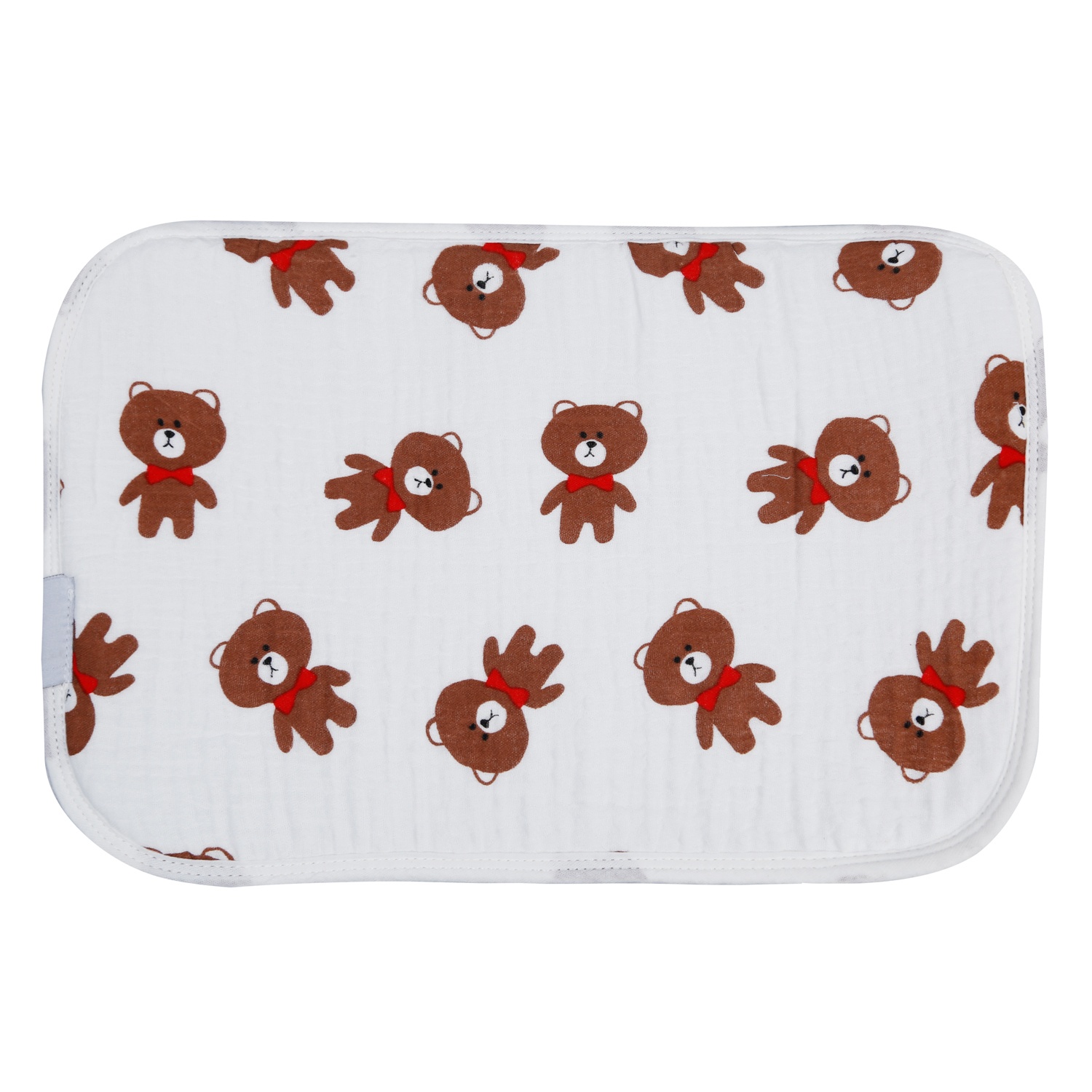 Gối xô sơ sinh in hình gấu khăn đỏ AC21 hình 1