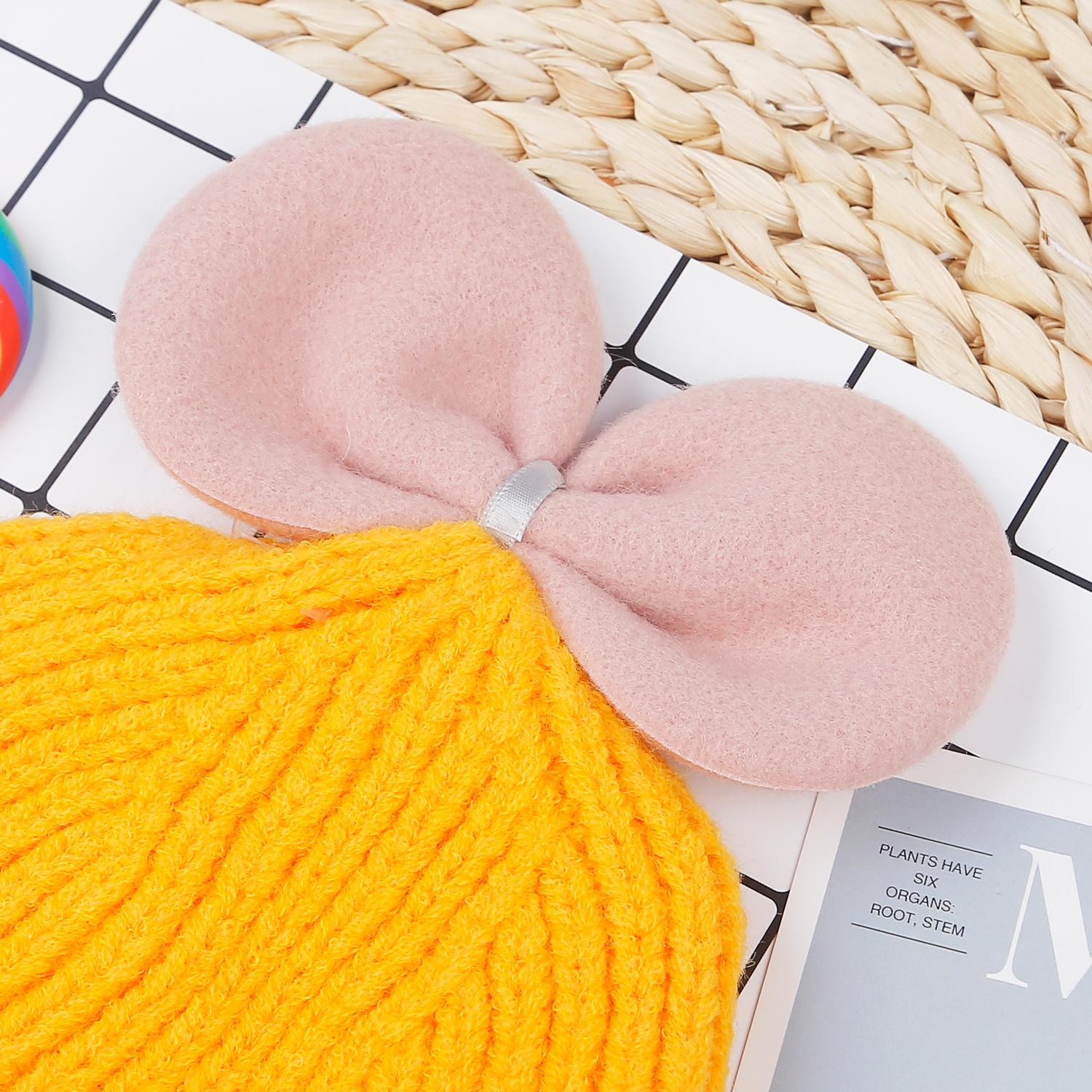 Mũ len cho bé gái đính nơ Kidsplaza 22K-WH05 hình 2