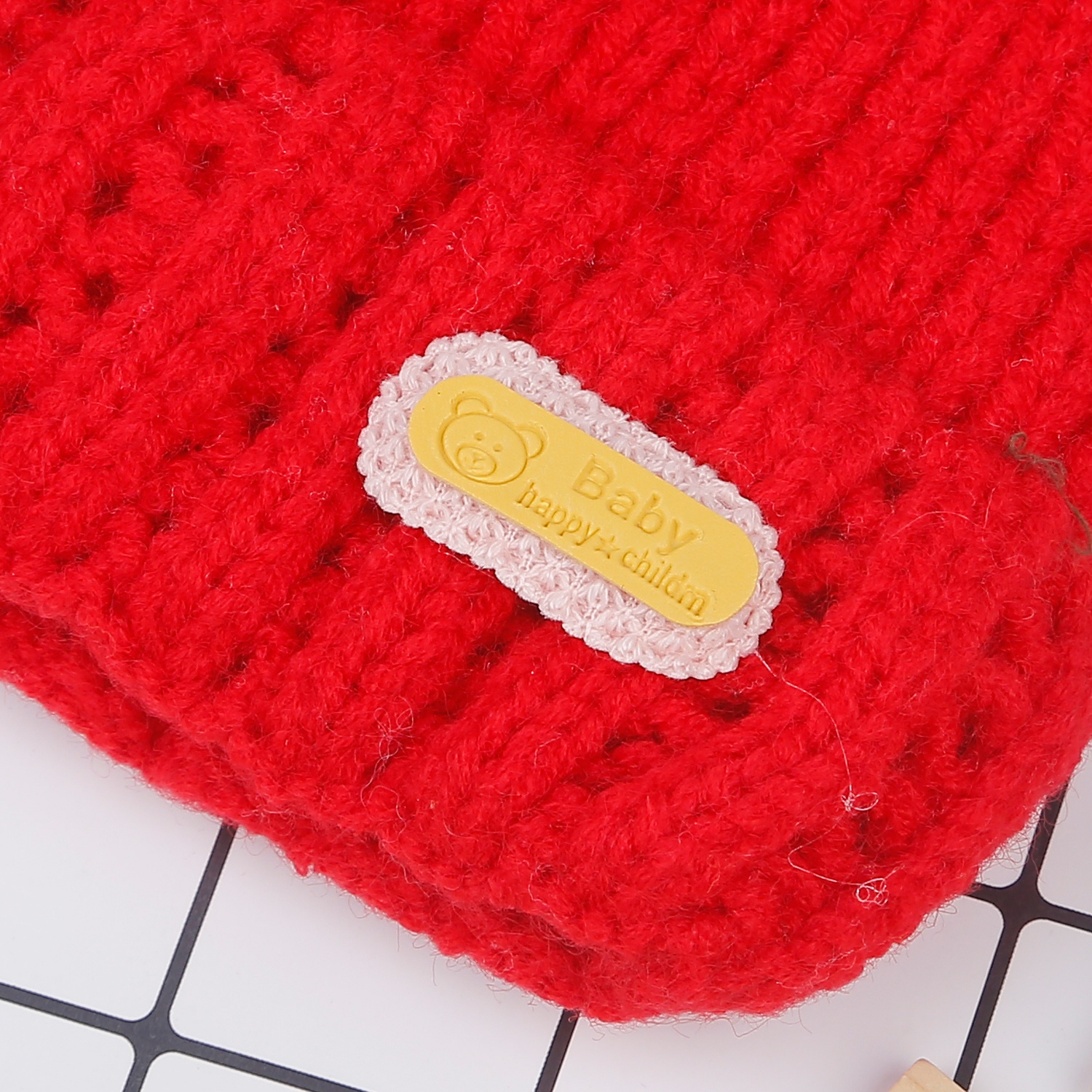 Mũ len hình nơ cho bé gái Kidsplaza 22K-WH05 (Đỏ) hình 3