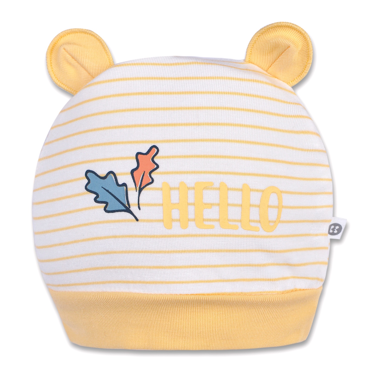 Mũ sơ sinh Otis bé gái KidsPlaza ND22H kẻ vàng hình 1