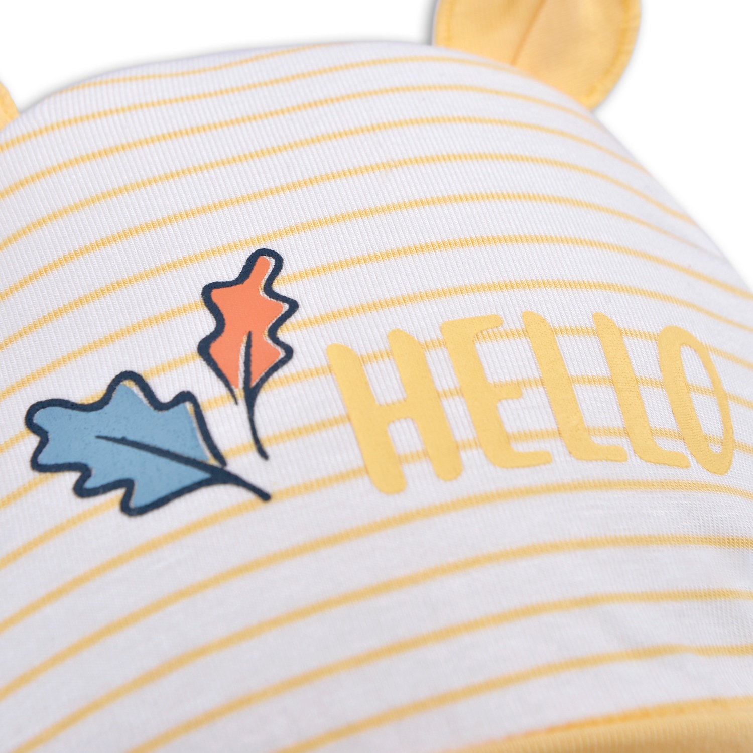 Mũ sơ sinh Otis bé gái KidsPlaza ND22H kẻ vàng hình 2