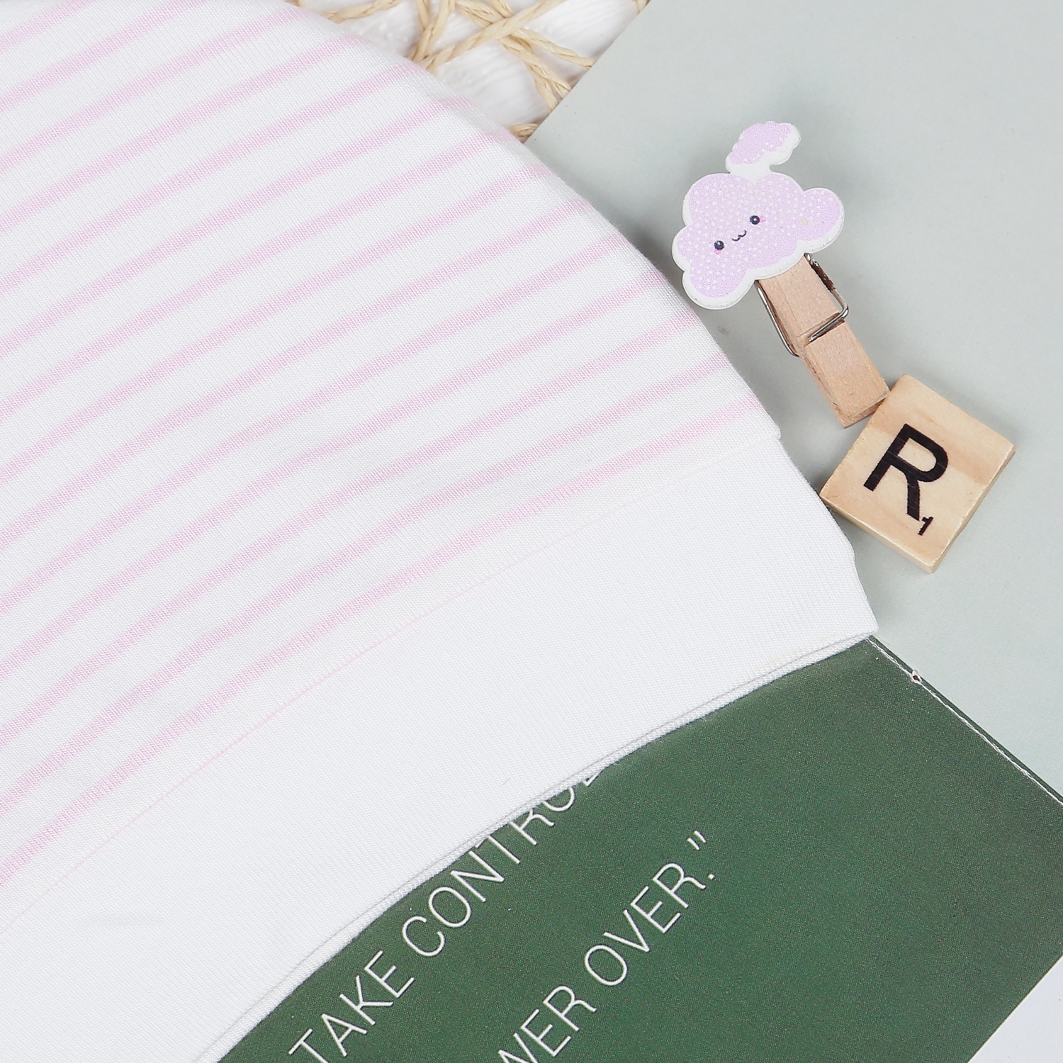 Mũ sơ sinh Otis bé gái KidsPlaza ND22T (Kẻ hồng) hình 3