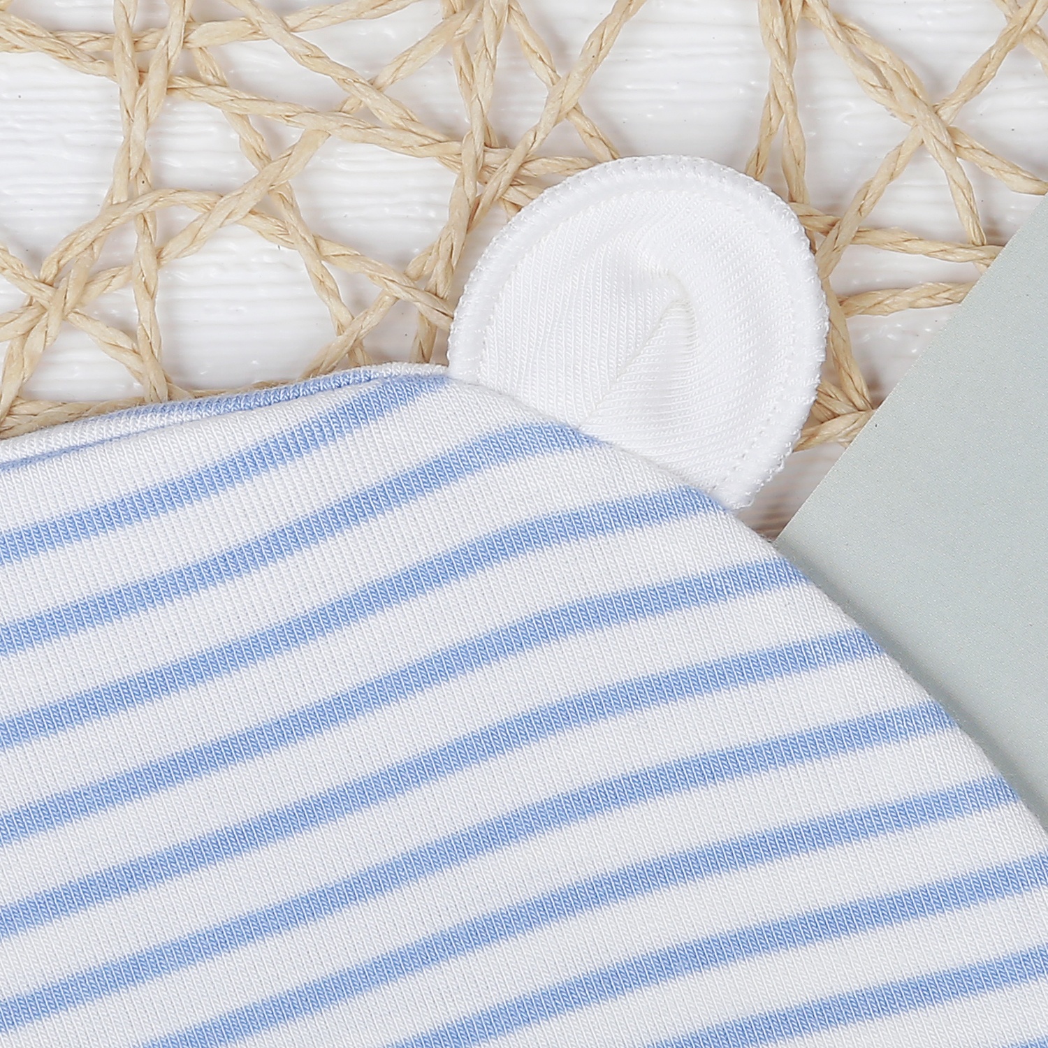 Mũ sơ sinh Otis bé trai KidsPlaza ND22T (Kẻ xanh) hình 3