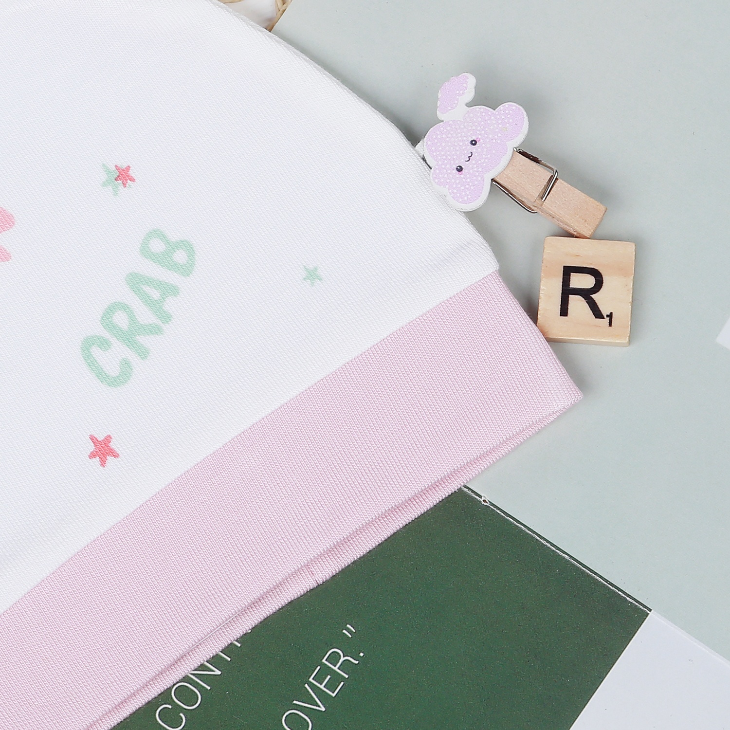 Mũ sơ sinh Otis bé gái Kids Plaza ND22T (Trắng hồng) hình 2