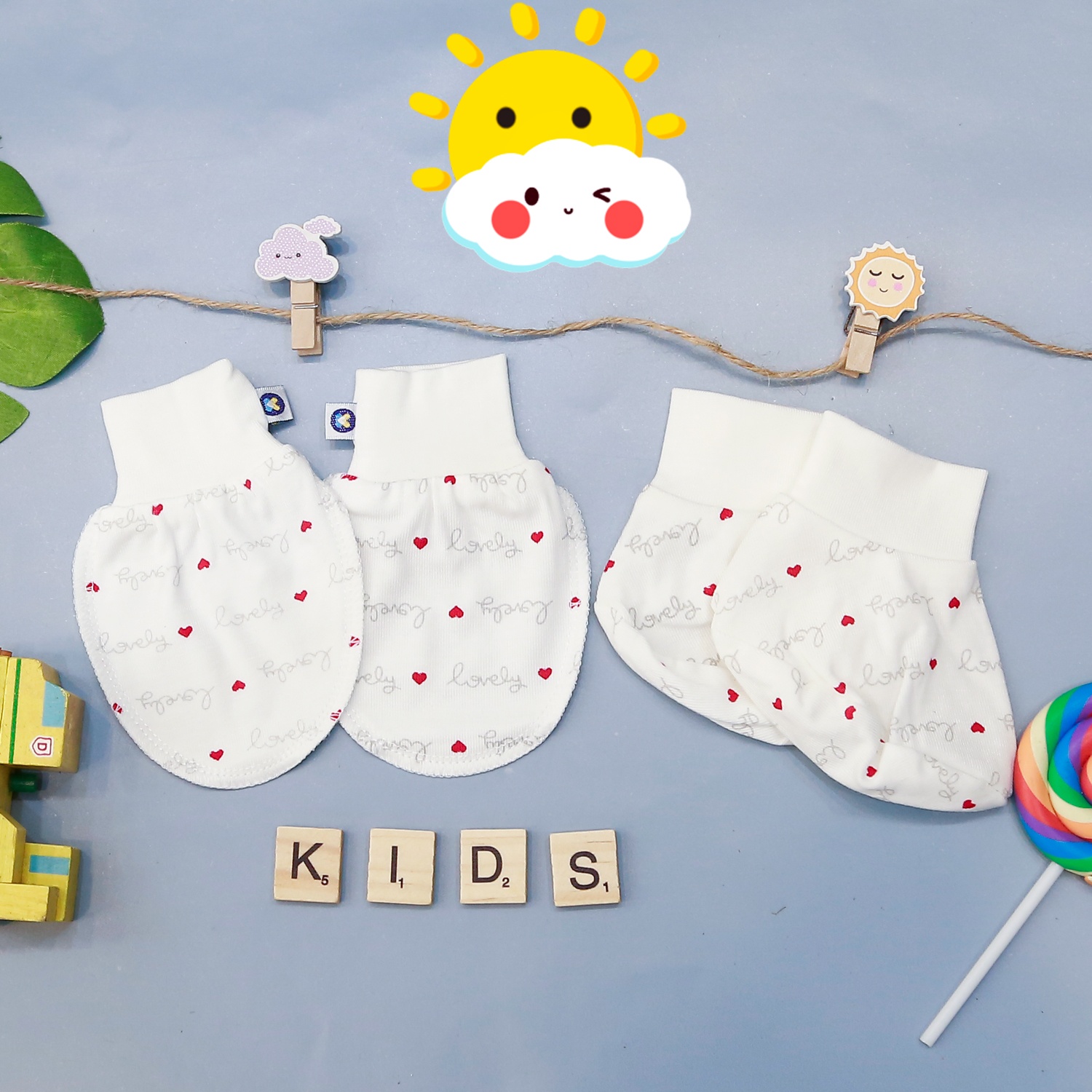 Set bao tay chân in trái tim Otis KidsPlaza ND22H hình 3
