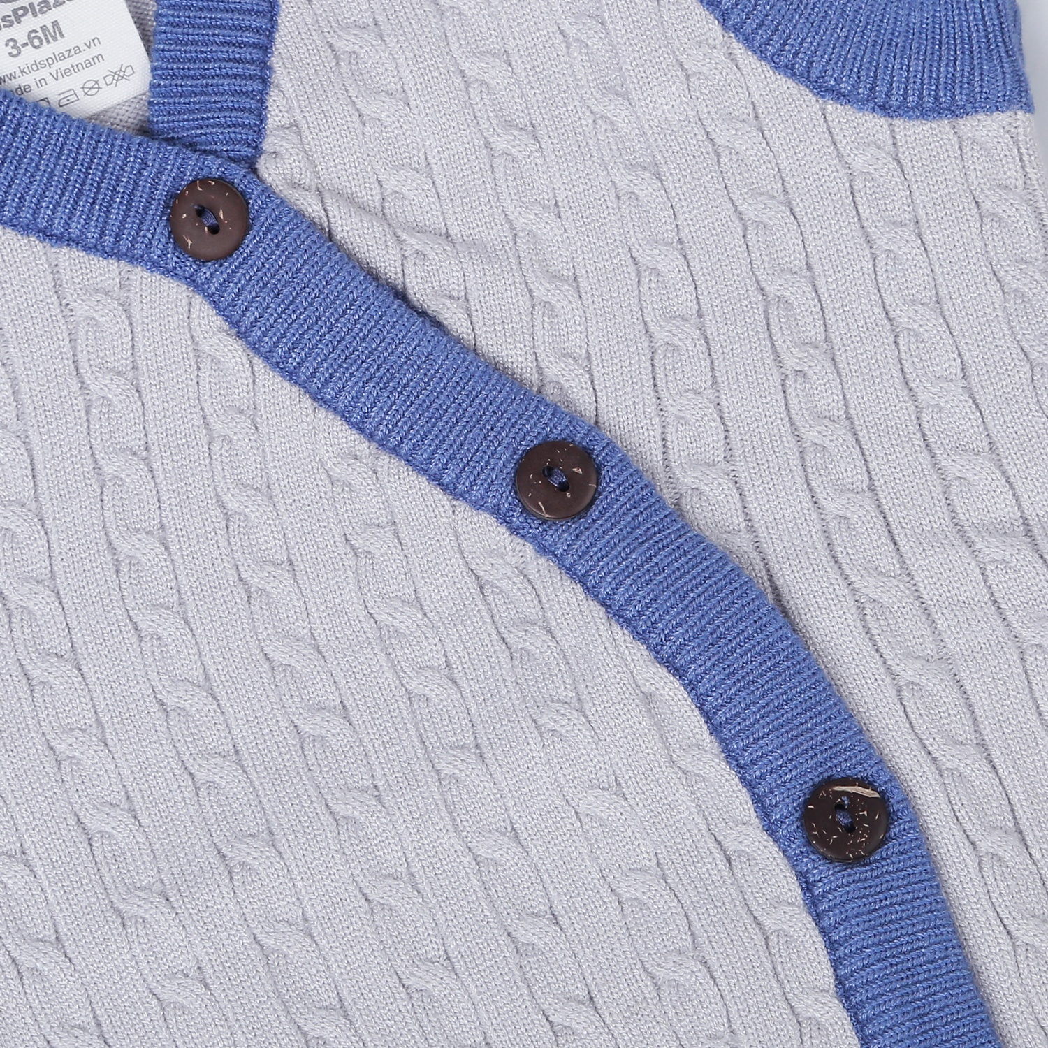 Áo gile len bé trai KidsPlaza ND22D (Ghi sáng) hình 4