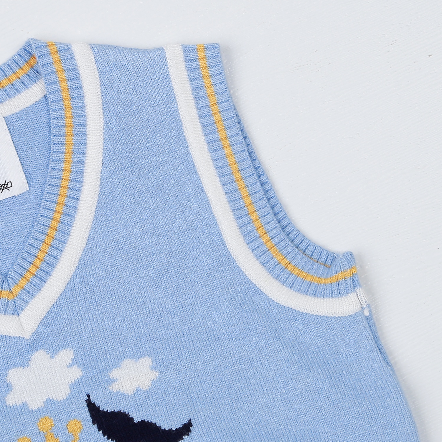 Áo gile len bé trai KidsPlaza cá voi HN22D (Xanh) hình 3