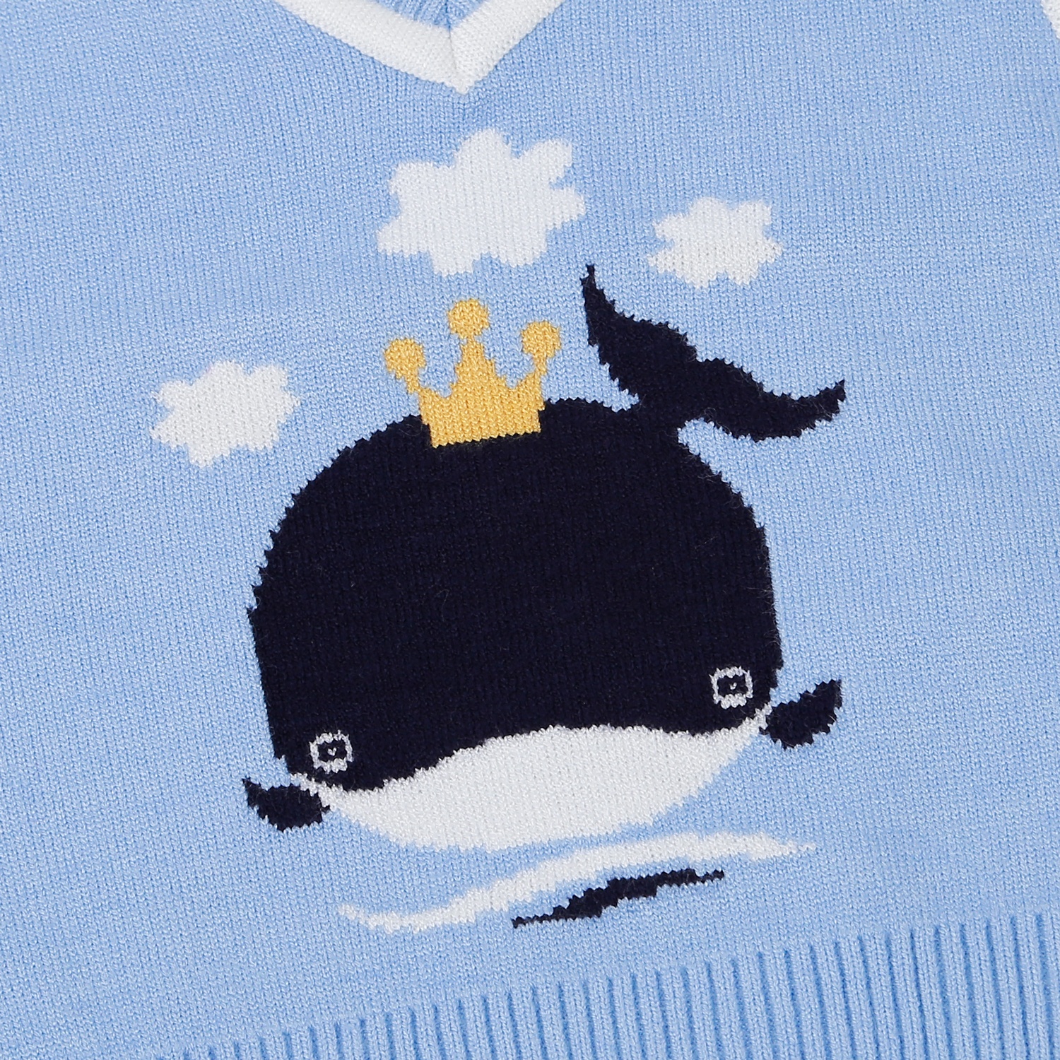 Áo gile len bé trai KidsPlaza cá voi HN22D (Xanh) hình 4