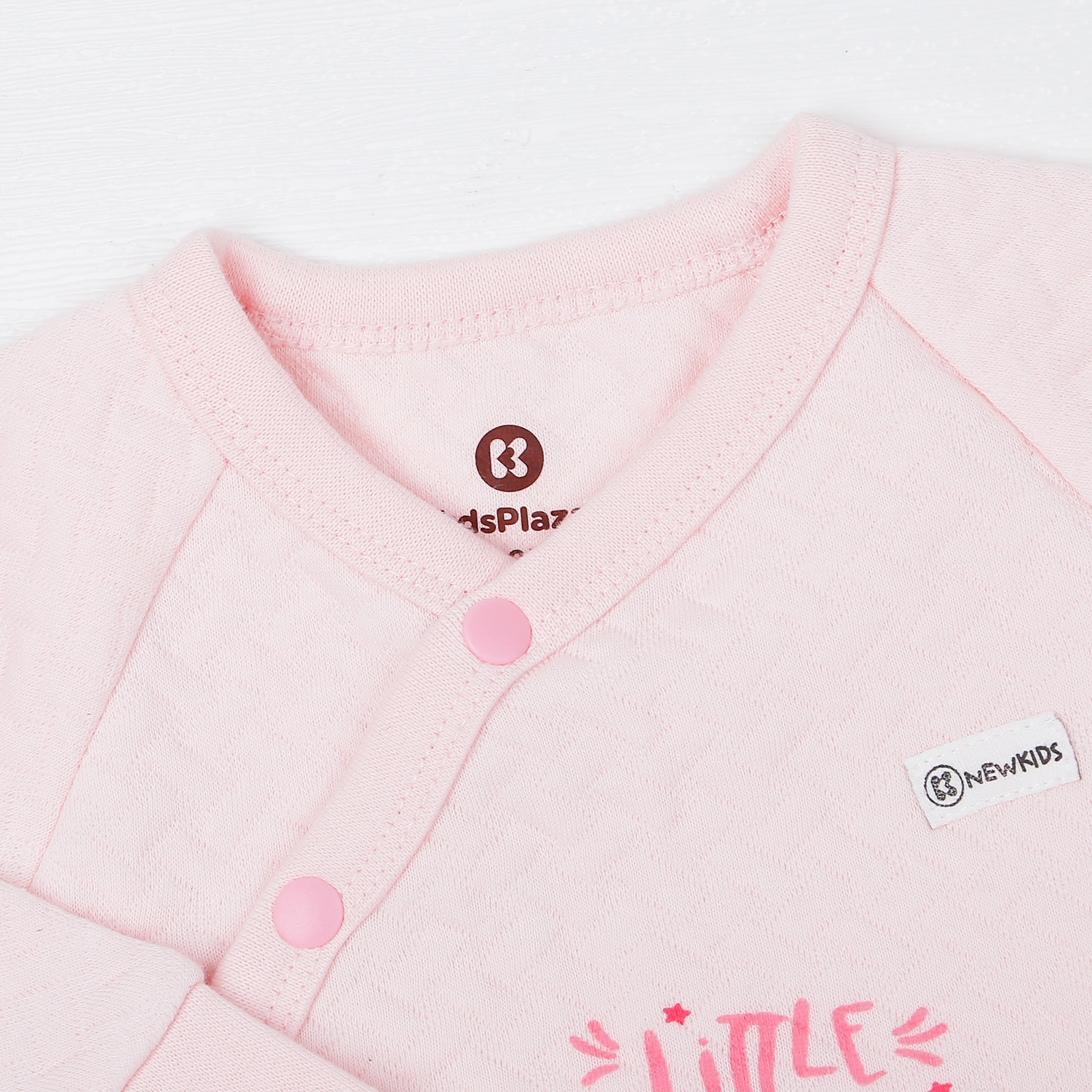 Bộ quần áo bông bé gái KidsPlaza cài chéo in thỏ M22D (Hồng) hình 3