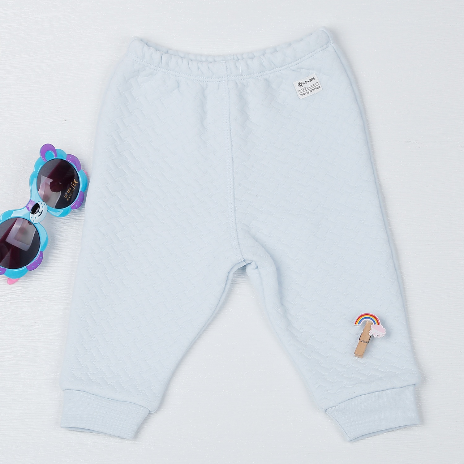 Bộ quần áo bông bé trai KidsPlaza cài chéo in voi M22D (Xanh) hình 5