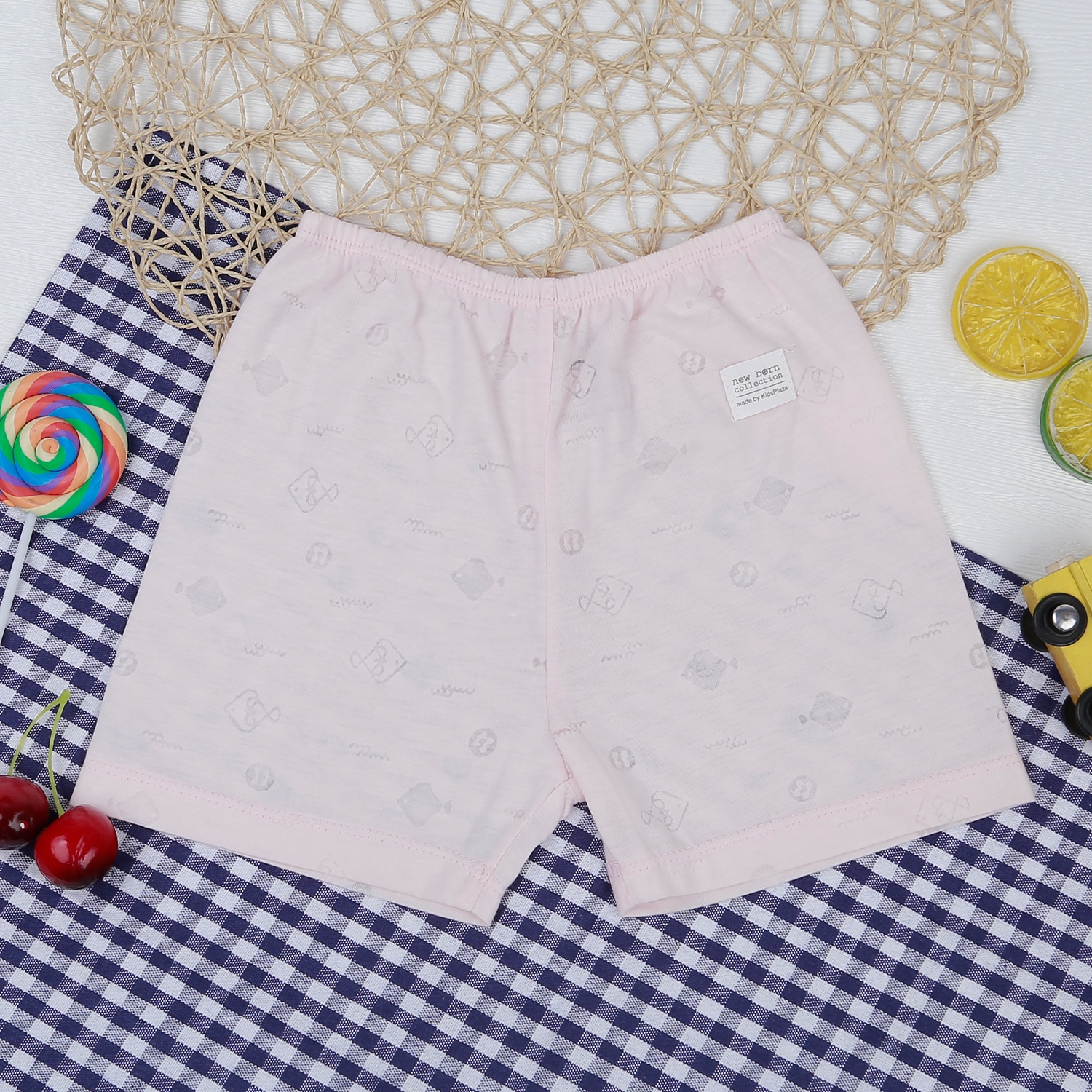 Bộ quần áo cộc tay cài giữa KidsPlaza in cá hồng HN21H hình 6