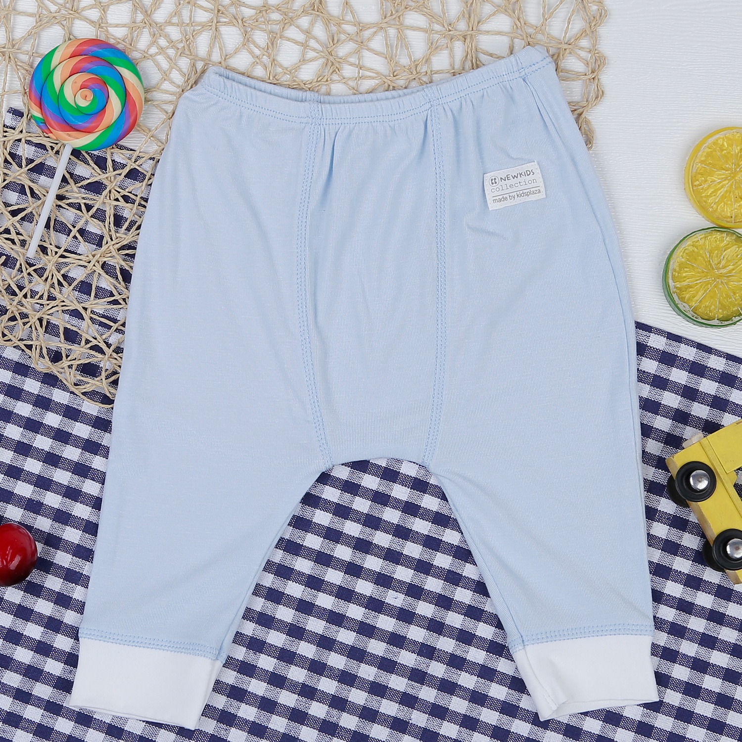 Bộ quần áo dài tay cài lệch Otis KidsPlaza ND22T (Xanh) hình 6