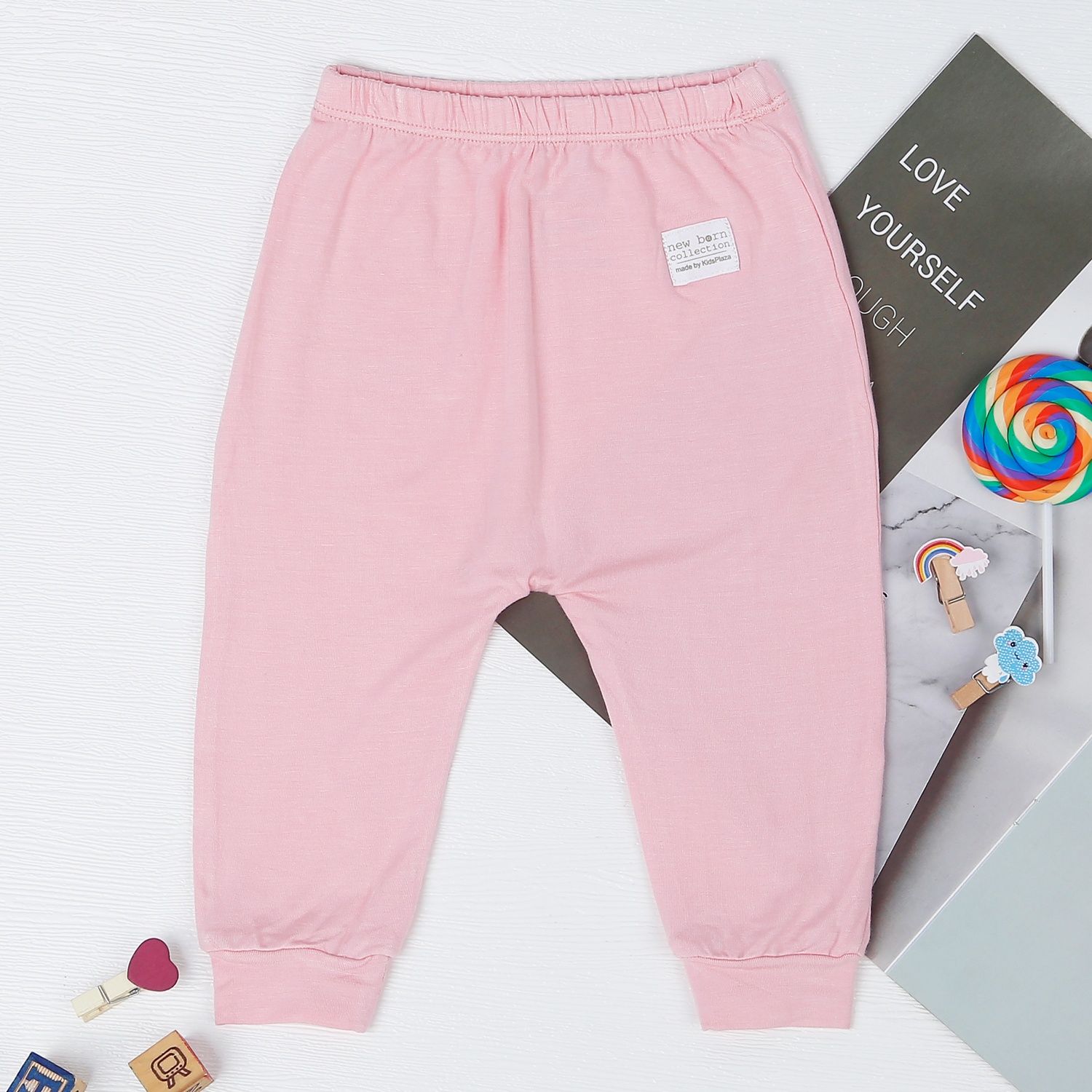 Bộ quần áo bé gái cài vai KidsPlaza in thỏ M22T (Trắng Hồng) hình 6