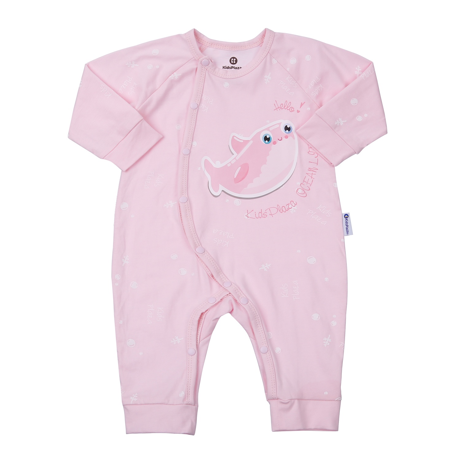 Body bé gái cài lệch KidsPlaza in chú cá voi M23T