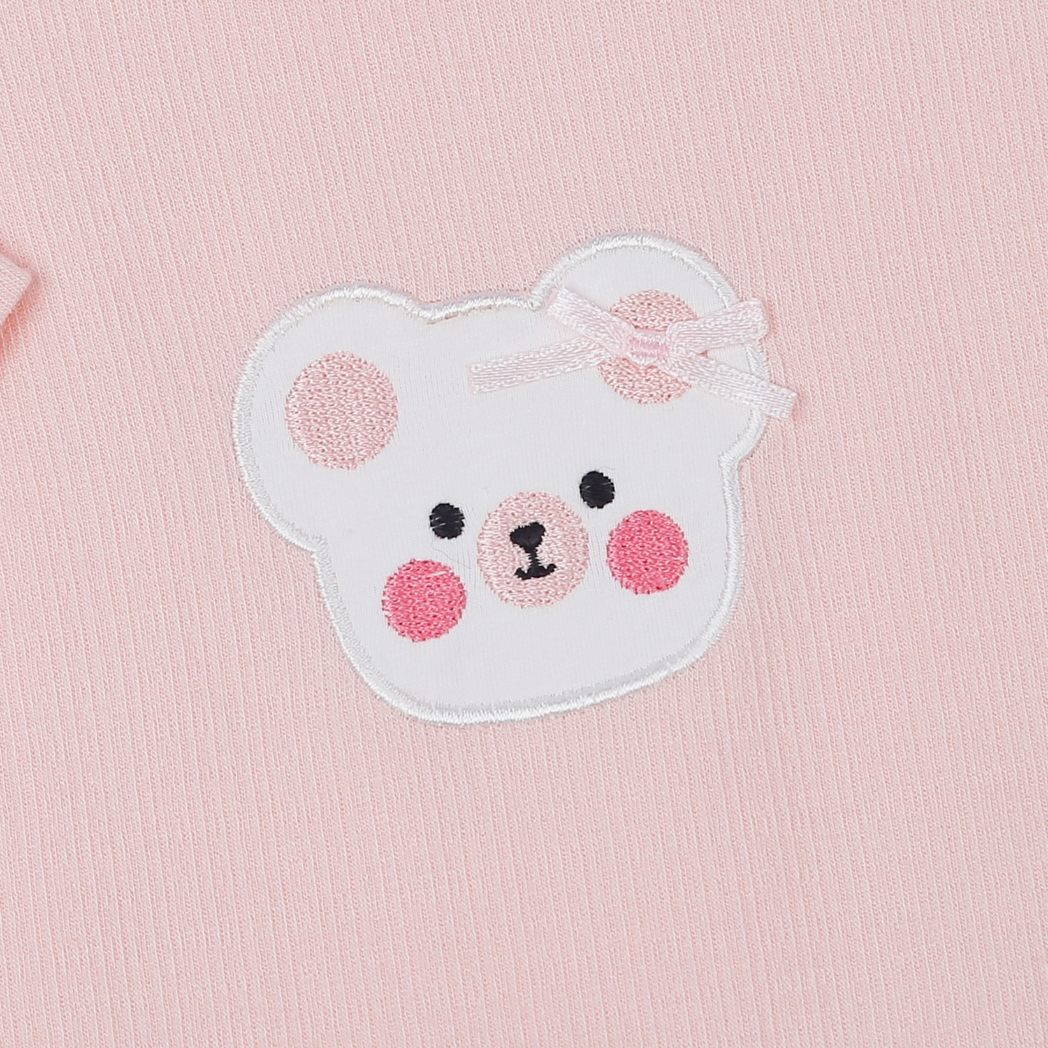 Body bé gái KidsPlaza cổ ren bèo thêu gấu HN22D (Hồng Cam) hình 5