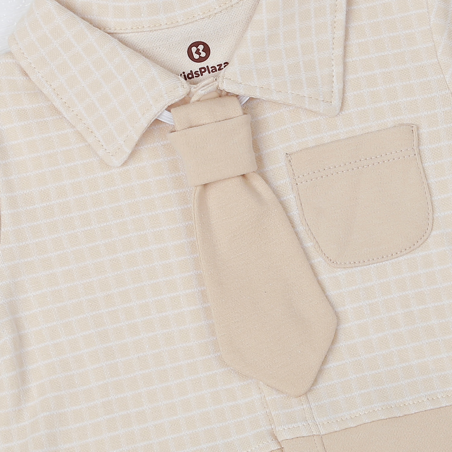 Body bé trai KidsPlaza cà vạt caro HN22D (Be) hình 3