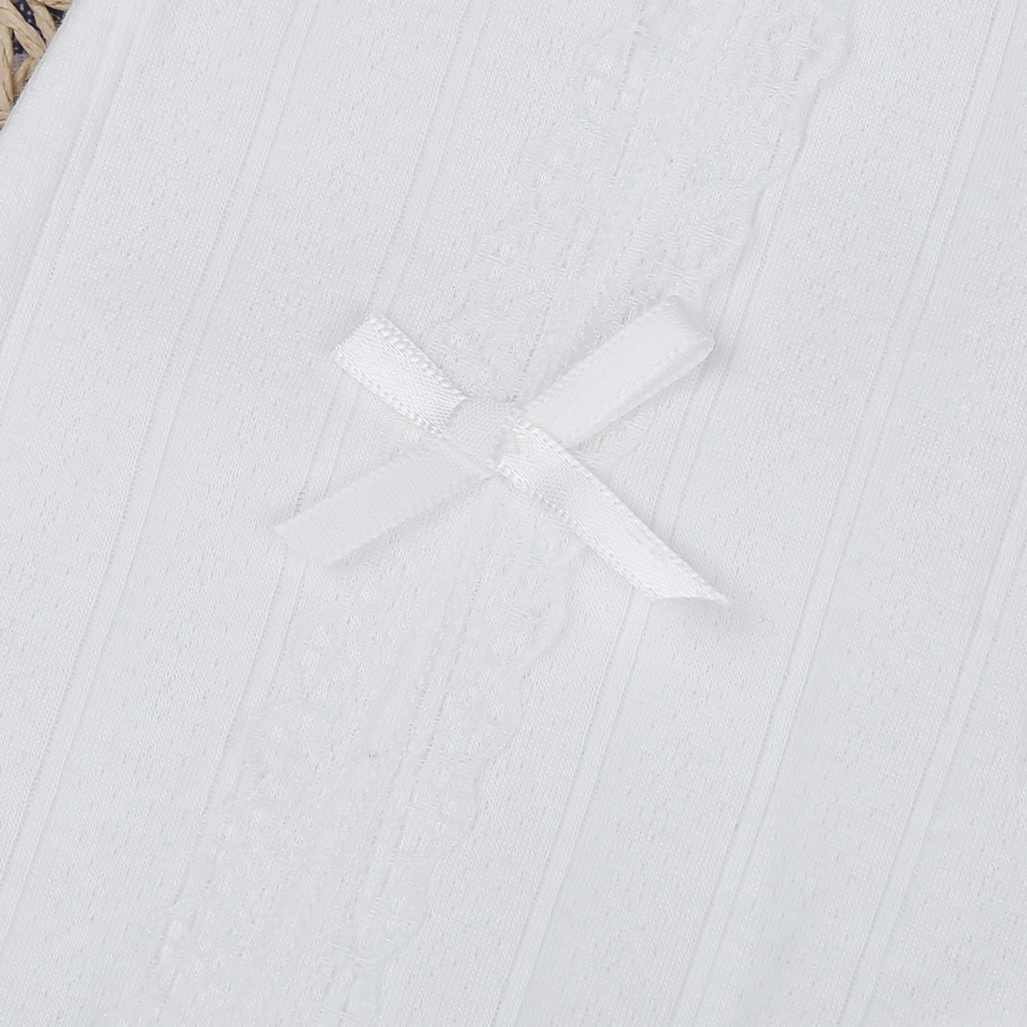 Body bé gái ren đính nơ KidsPlaza HN22D (trắng) hình 4