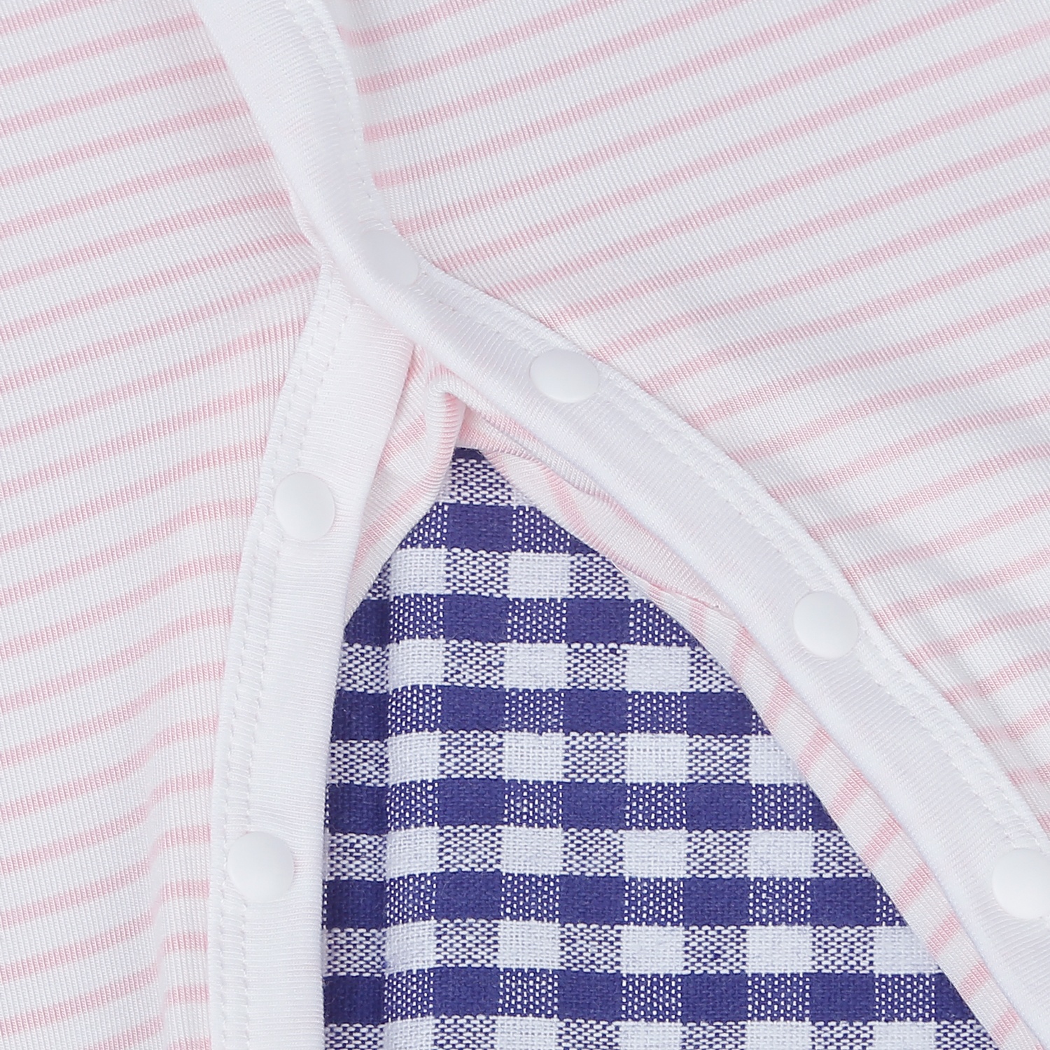 Body dài tay Otis cài giữa KidsPlaza kẻ hồng ND22T hình 4