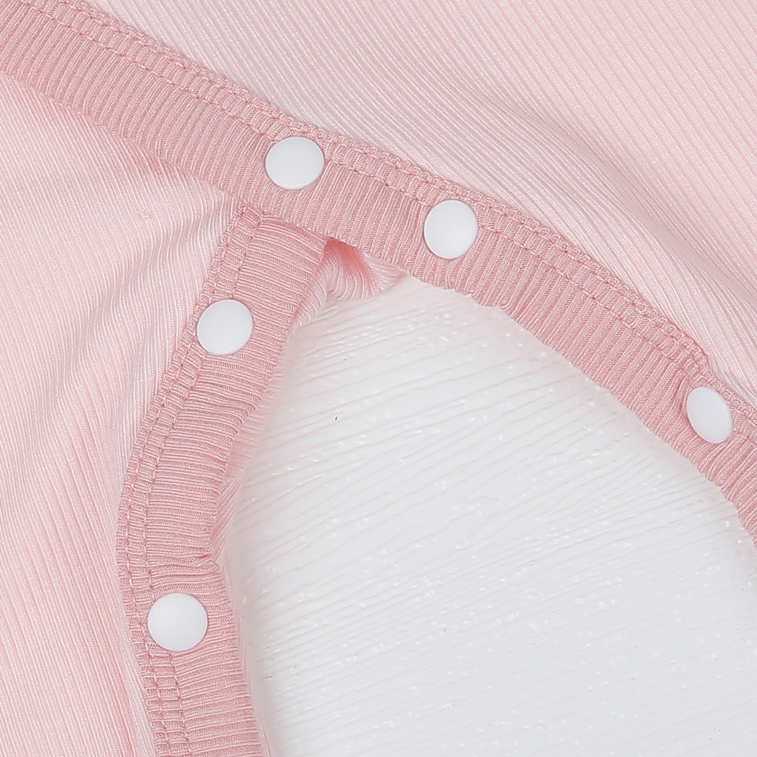 Body dài tay bé gái cài lệch kẻ tăm KidsPlaza ND22T (Hồng Nhạt) hình 5