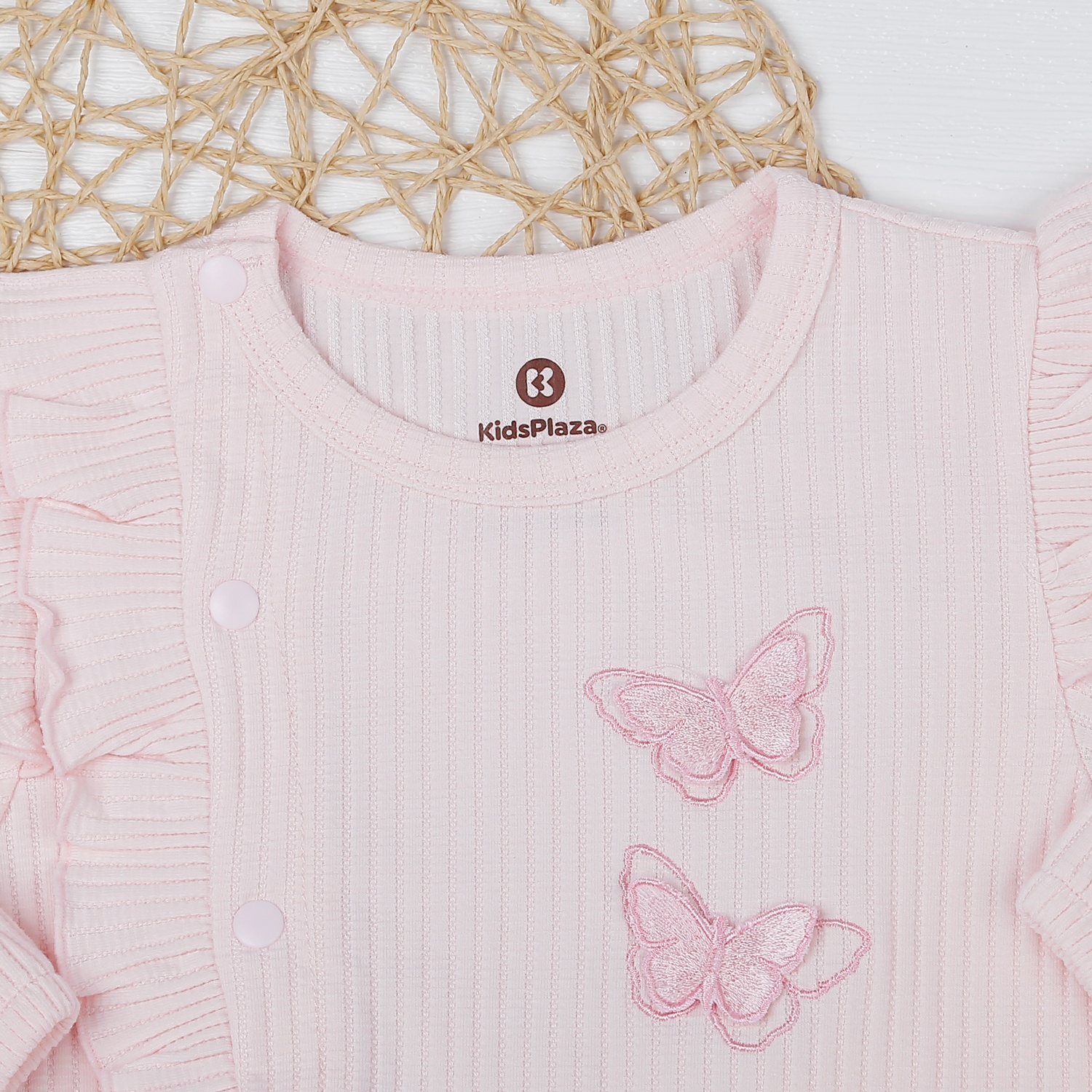 Body dài tay bé gái KidsPlaza hoạ tiết bướm HN22D hình 2