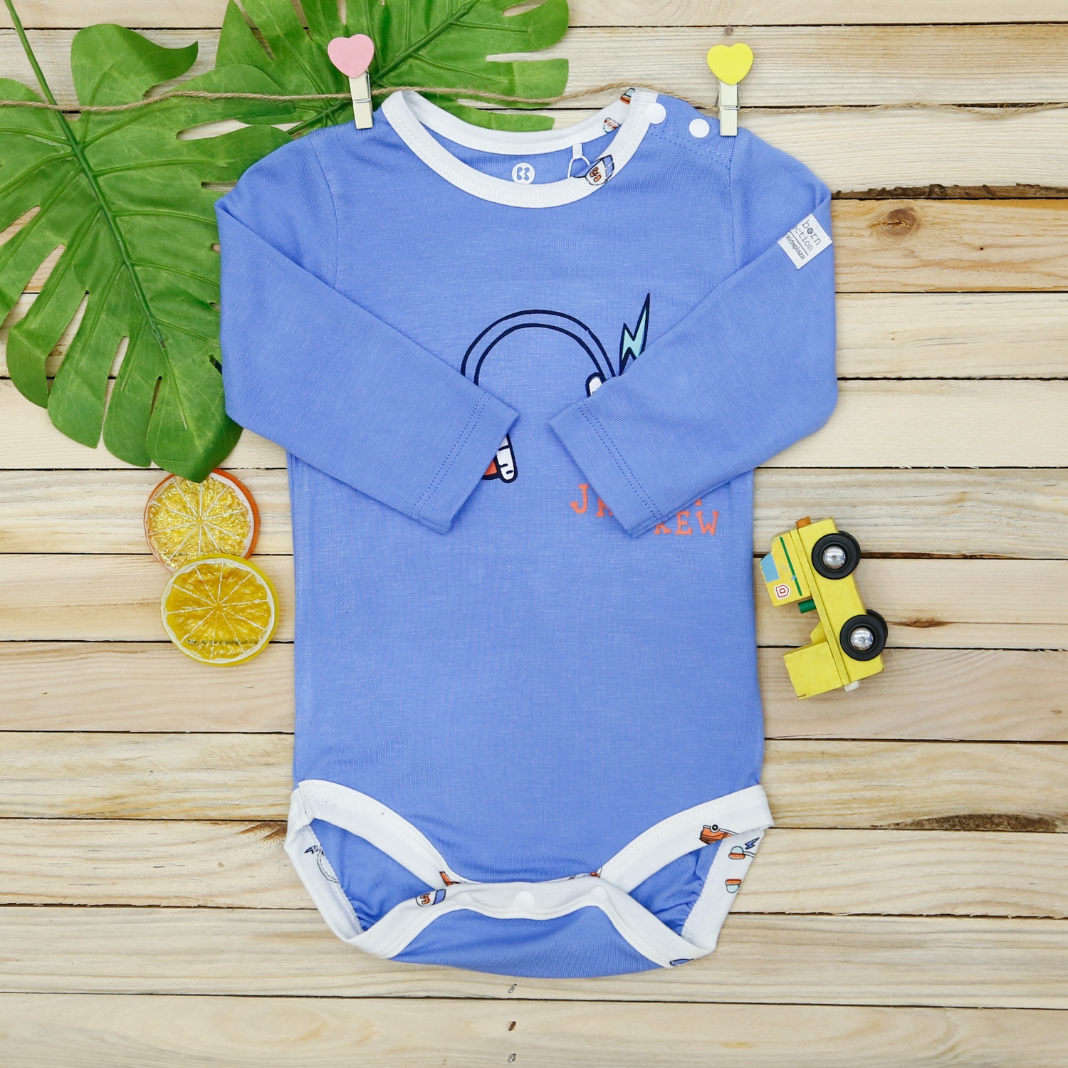 Body bẹn dài tay cho bé trai Otis KidsPlaza ND21H ( Xanh Dương ) hình 1