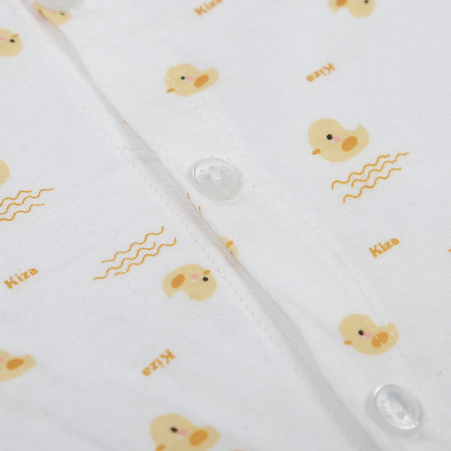 Áo sơ sinh cộc tay Kiza in gà BA22 (Trắng - vàng)  hình 4