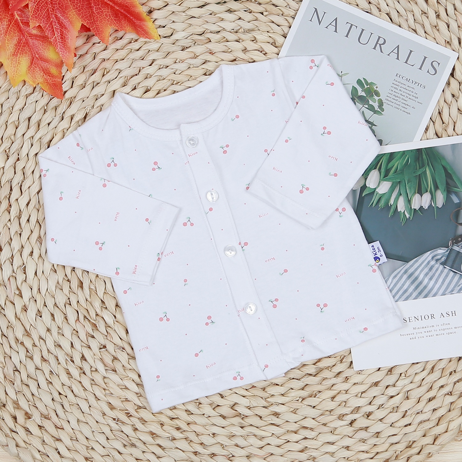 Áo dài tay Kiza in Cherry BA22 hình 1