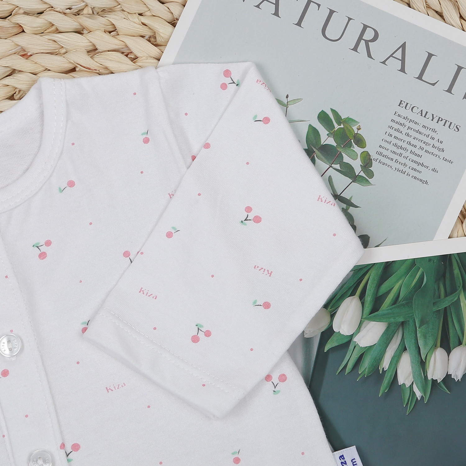 Áo dài tay Kiza in Cherry BA22 hình 2