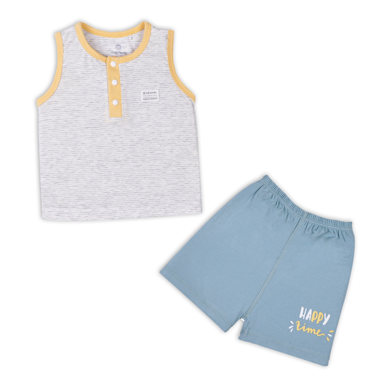 Bộ ba lỗ Otis kẻ ghi bé trai KidsPlaza ND22H (Xanh) hình 1