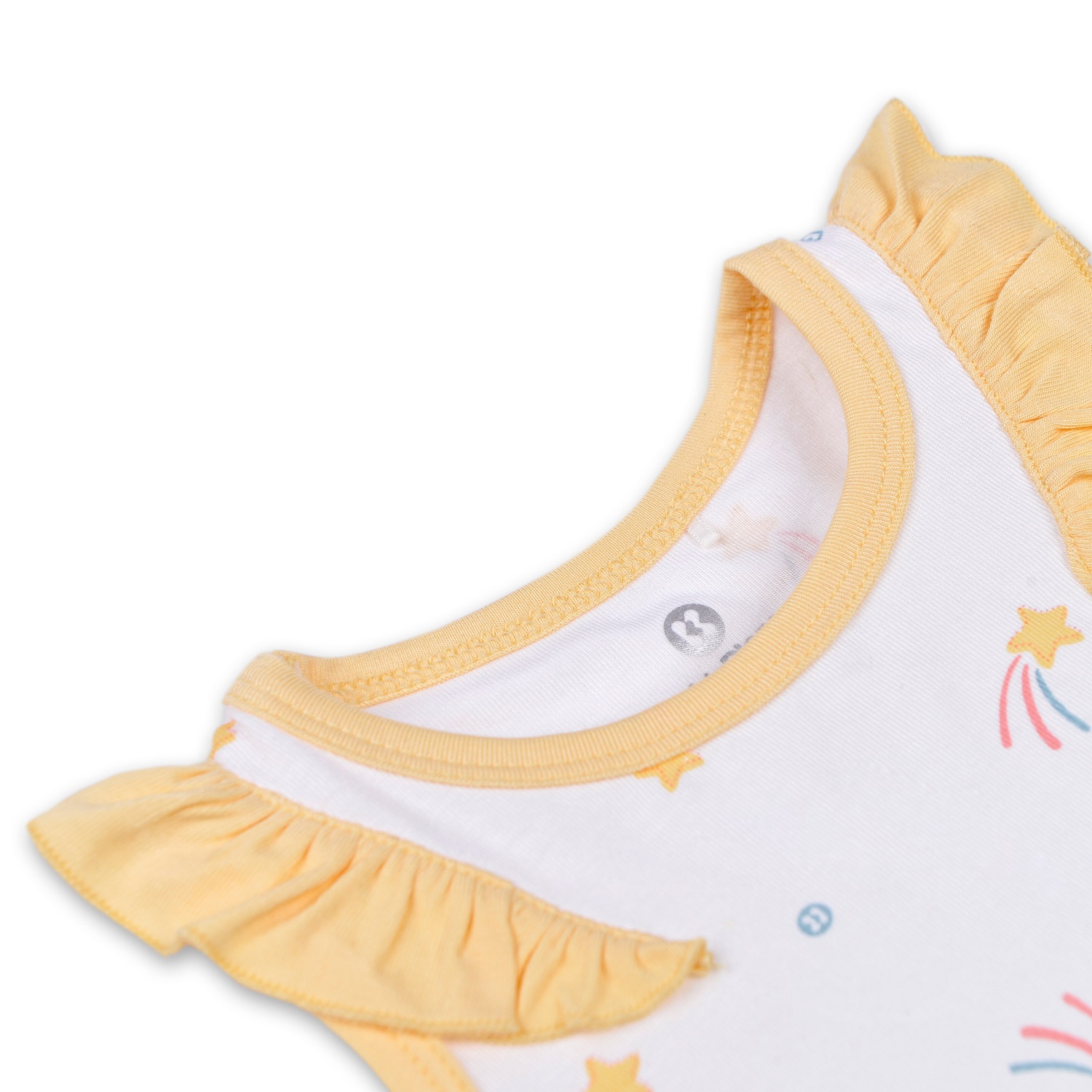 Bộ ba lỗ Otis quần kẻ vàng bé gái KidsPlaza ND22H (Trắng) hình 2