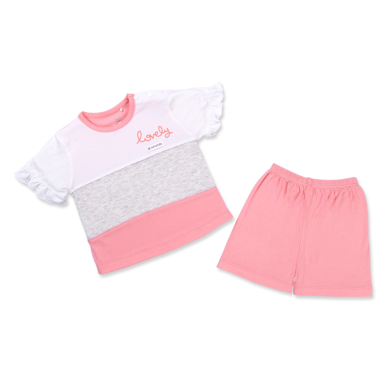 Bộ bé gái cộc tay cài vai Otis KidsPlaza ND22H hình 1