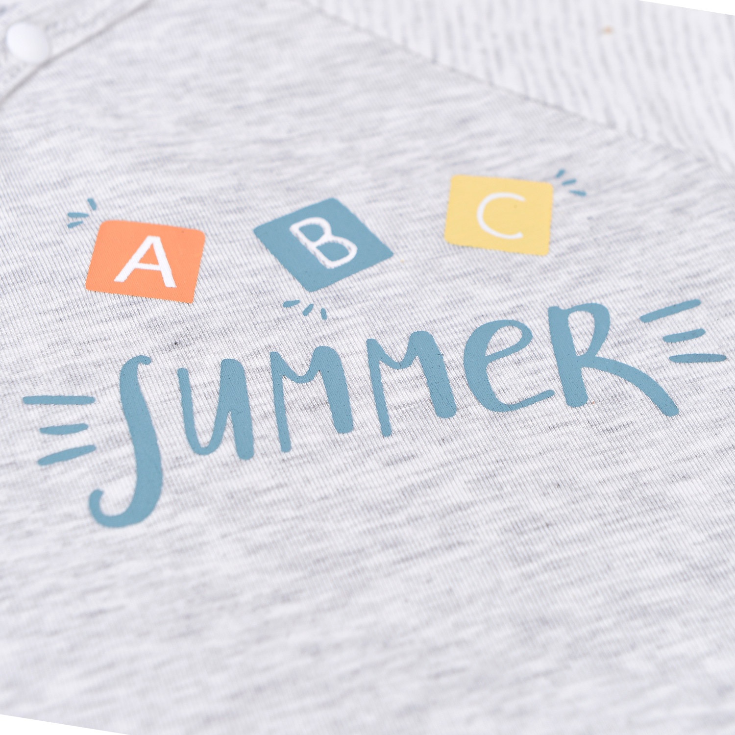 Bộ bé trai cộc tay cài lệch Otis kẻ ghi KidsPlaza ND22H (Ghi) hình 3