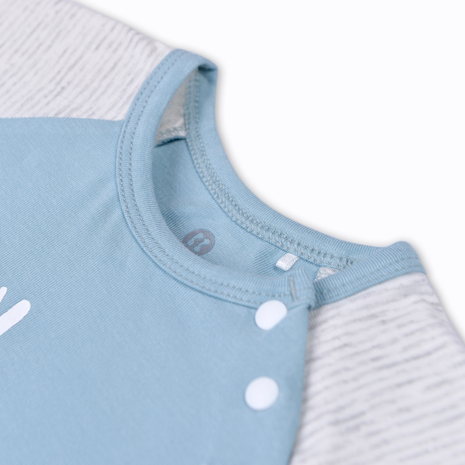 Bộ cộc bé trai cài vai Otis xanh kẻ ghi KidsPlaza ND22H hình 2