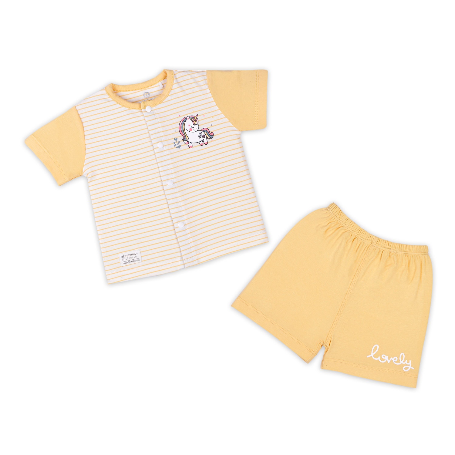 Bộ cộc cài giữa Otis kẻ vàng bé gái KidsPlaza ND22H (Vàng) hình 1