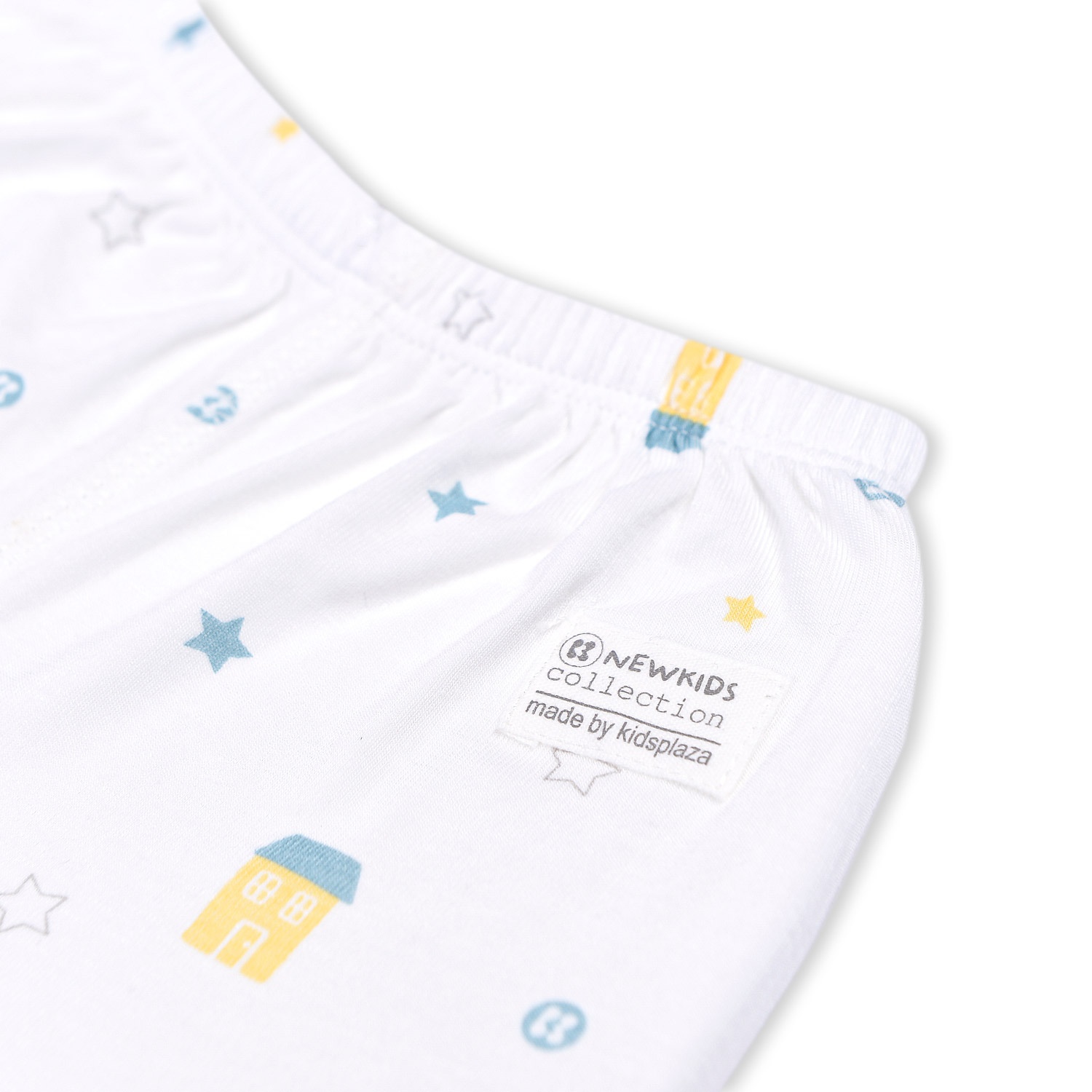 Bộ cộc cài lệch kẻ ghi bé trai KidsPlaza ND22H (Trắng)  hình 4