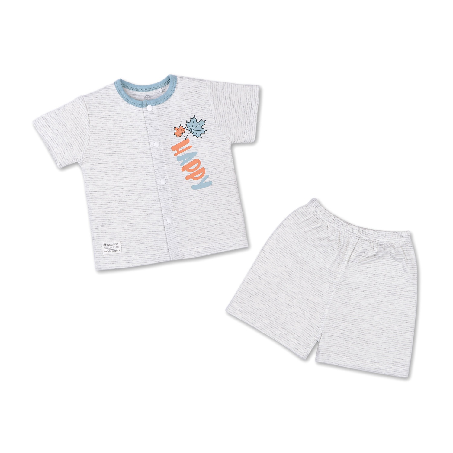 Bộ cộc tay cài giữa bé trai Otis KidsPlaza kẻ ghi ND22H hình 1