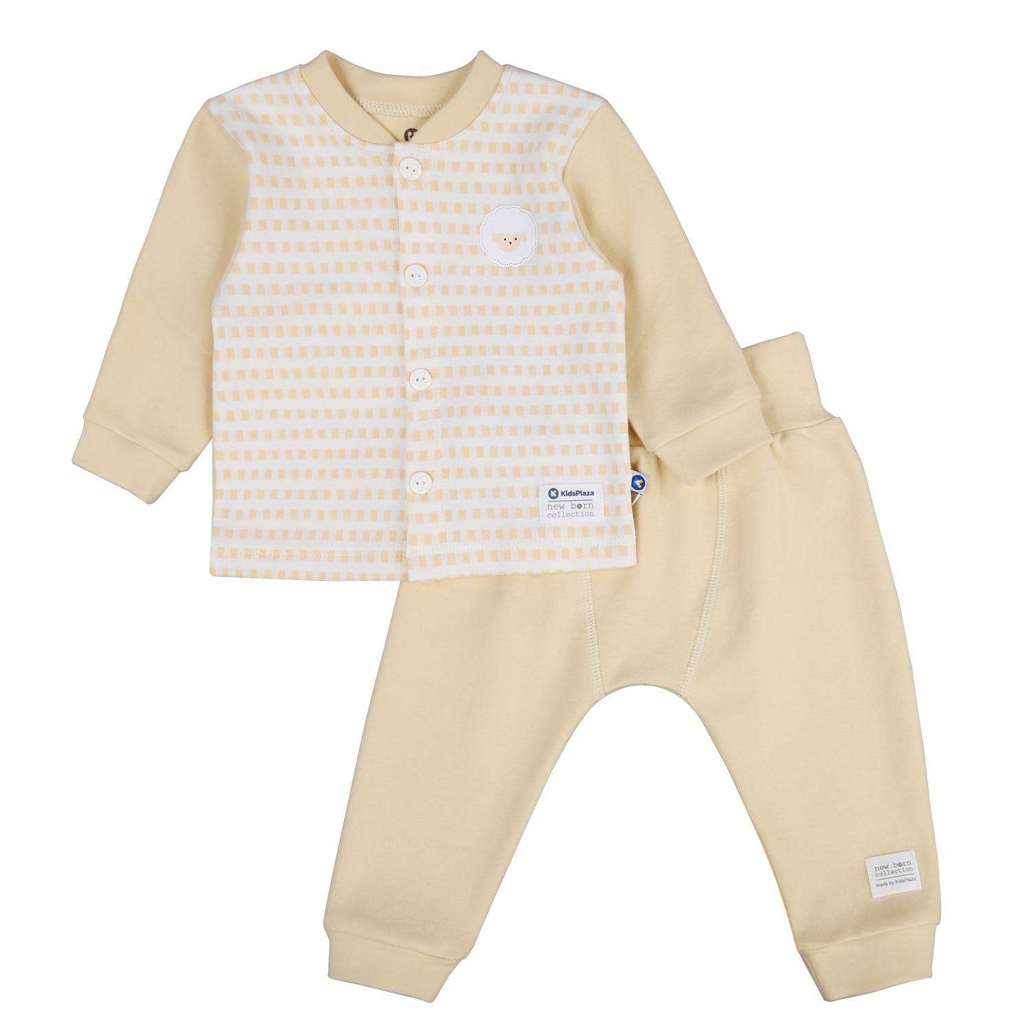 Bộ dài cài giữa in cừu KidsPlaza HN21D (Vàng) hình 1