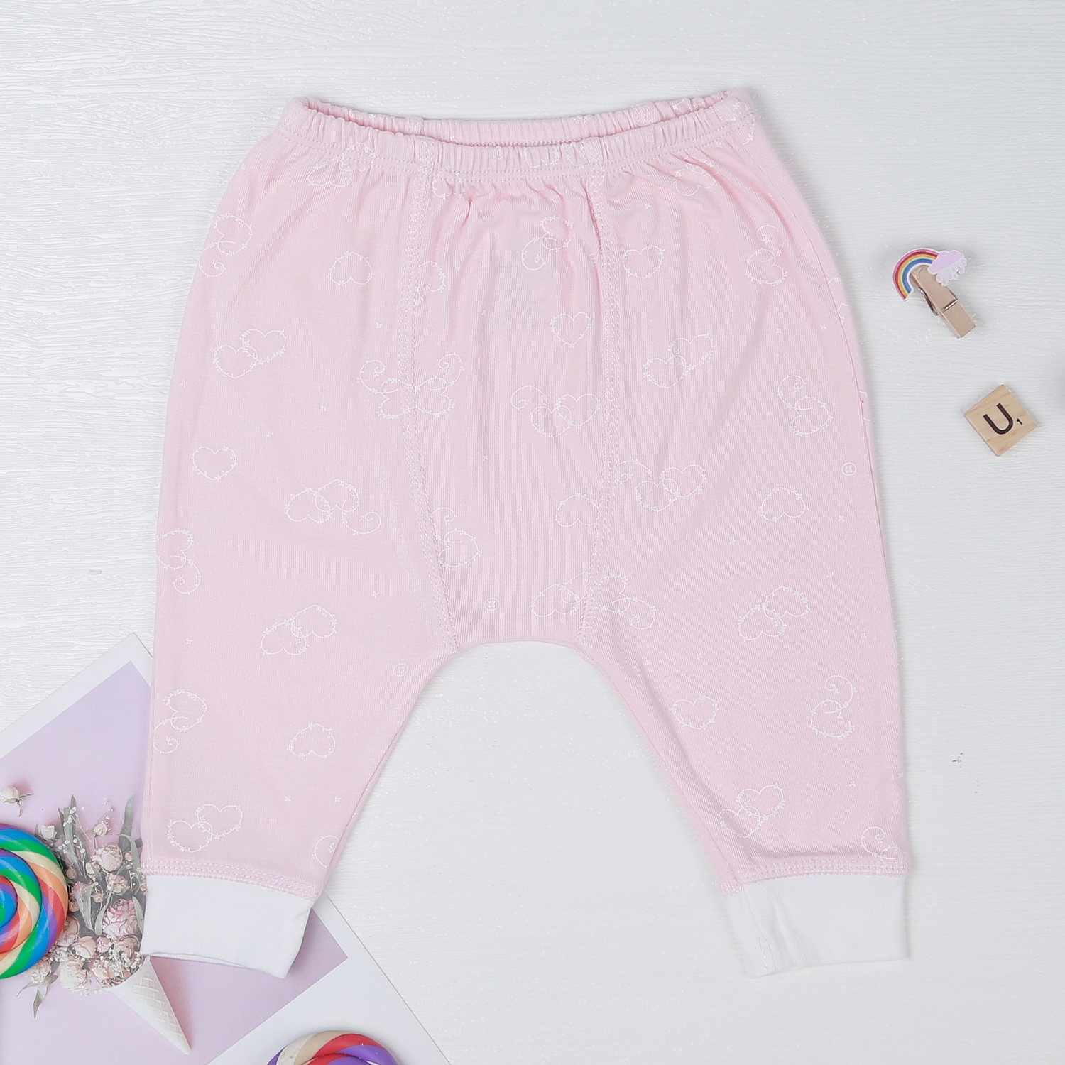 Bộ quần áo dài tay Otis cài chéo KidsPlaza Hồng ND22T hình 6