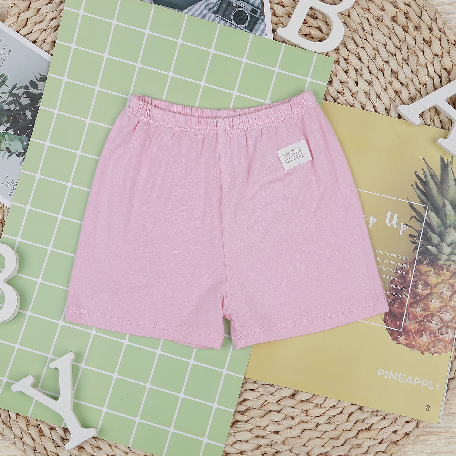 Bộ quần áo cộc tay cài giữa KidsPlaza in Thỏ M22H (Hồng) hình 6