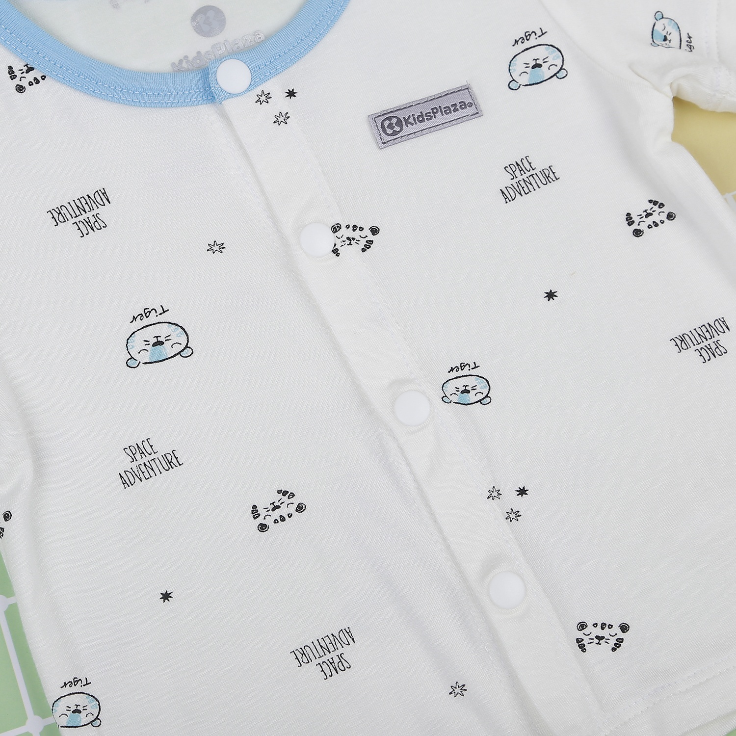 Bộ quần áo cộc tay cài giữa KidsPlaza in Tiger M22H (Xanh) hình 5
