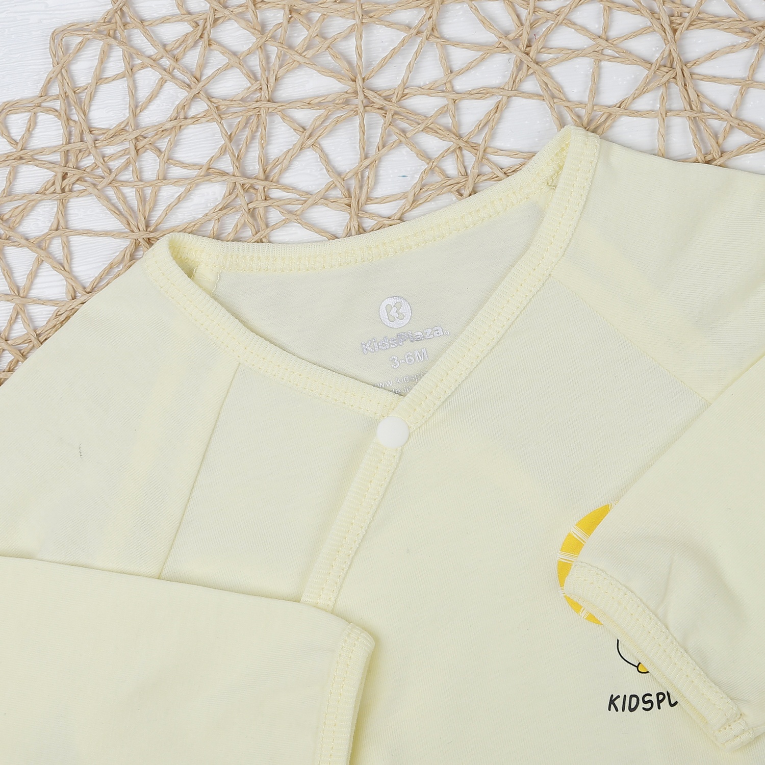 Bộ quần áo dài tay cài chéo KidsPlaza KA22 (Vàng) hình 3