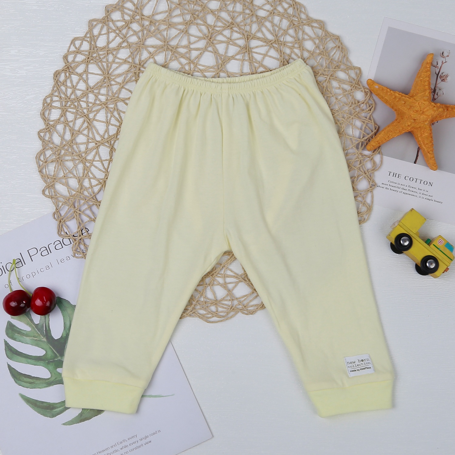 Bộ quần áo dài tay cài chéo KidsPlaza KA22 (Vàng) hình 6