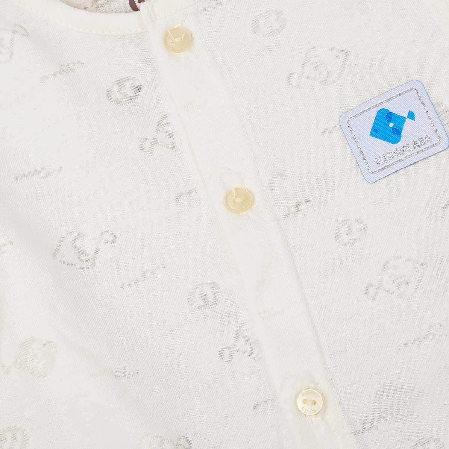  Bộ quần áo dài tay cài giữa KidsPlaza in cá HN21T (Vàng) hình 4