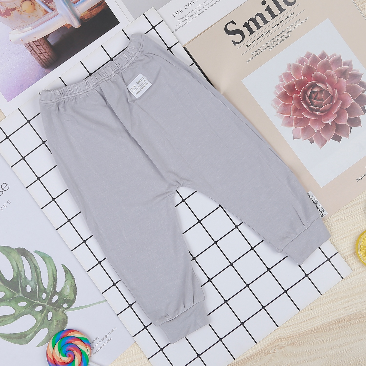 Bộ quần áo dài tay cài giữa KidsPlaza in gấu M22H (Ghi) hình 5