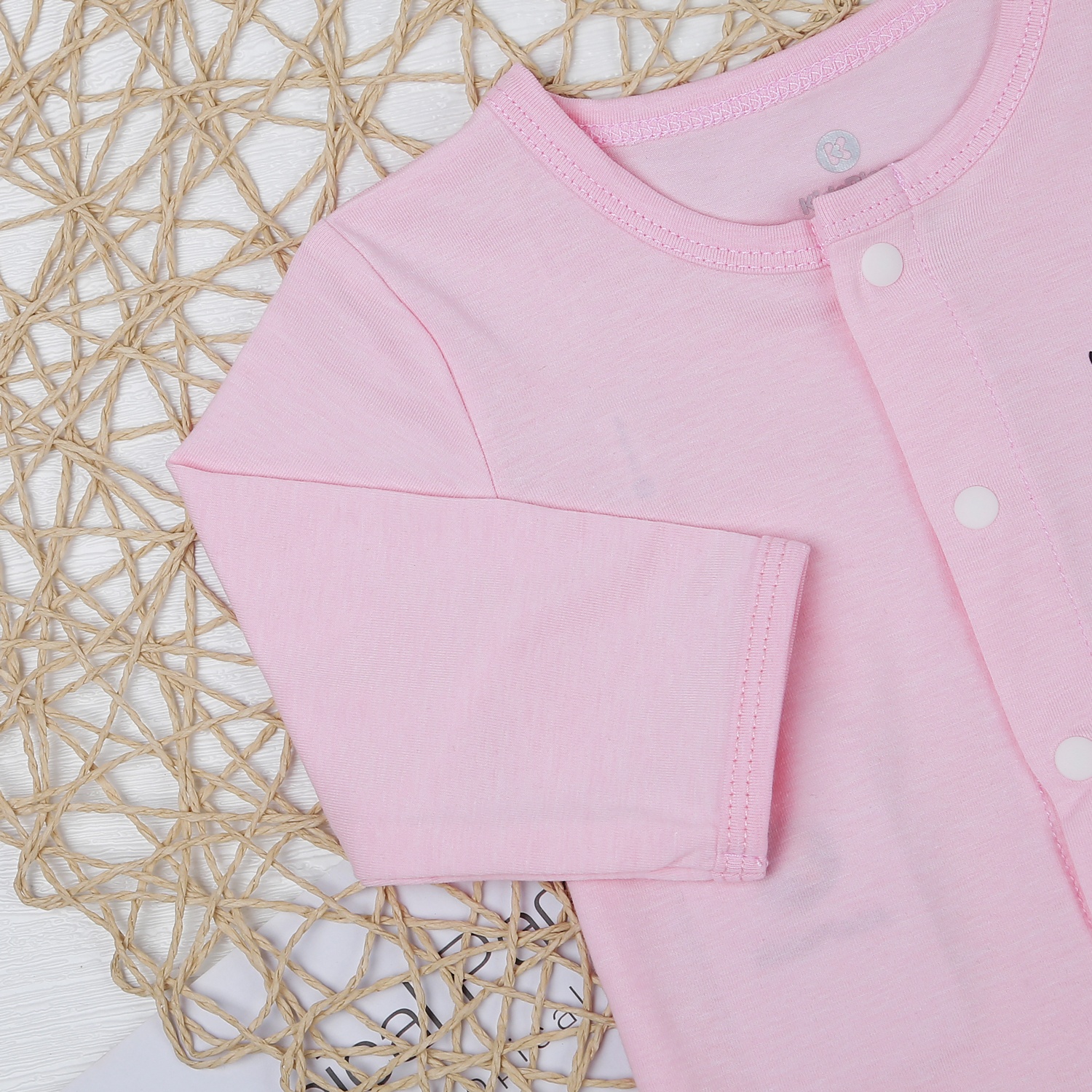 Bộ quần áo dài tay cài giữa KidsPlaza KA22 (Hồng) hình 4