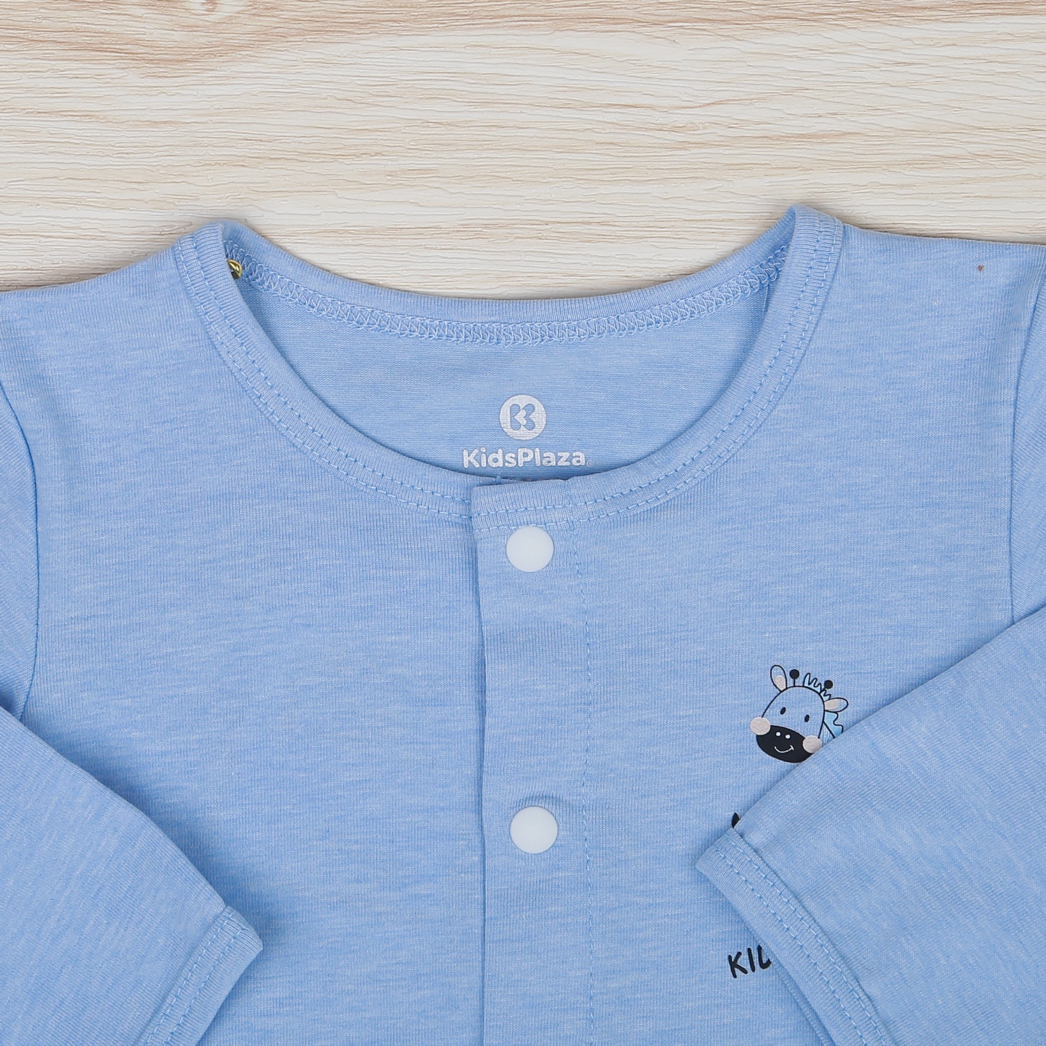 Bộ quần áo dài tay cài giữa KidsPlaza KA22 (Xanh) hình 3