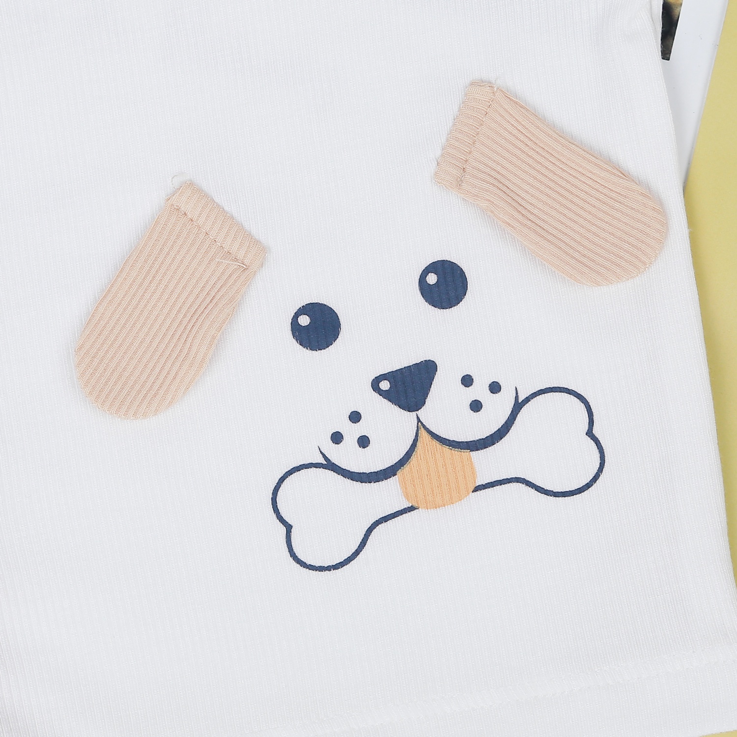 Bộ quần áo dài tay cài lệch kẻ tăm hình chú cún KidsPlaza ND22T hình 4